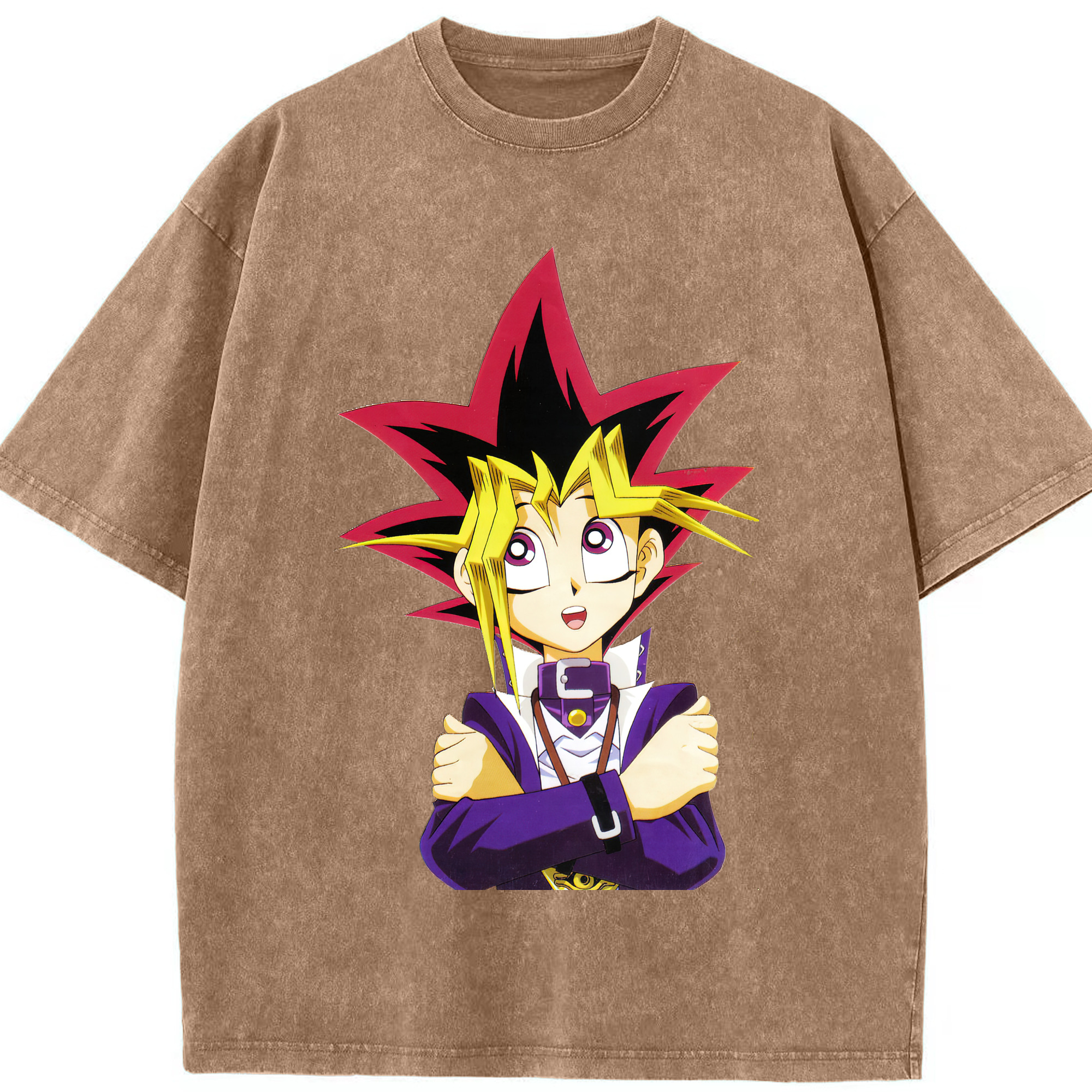 （画像用） 遊☆戯☆王 Yu-Gi-Oh! 綿100% ヴィンテージ風 半袖Tシャツ（フロントプリント）