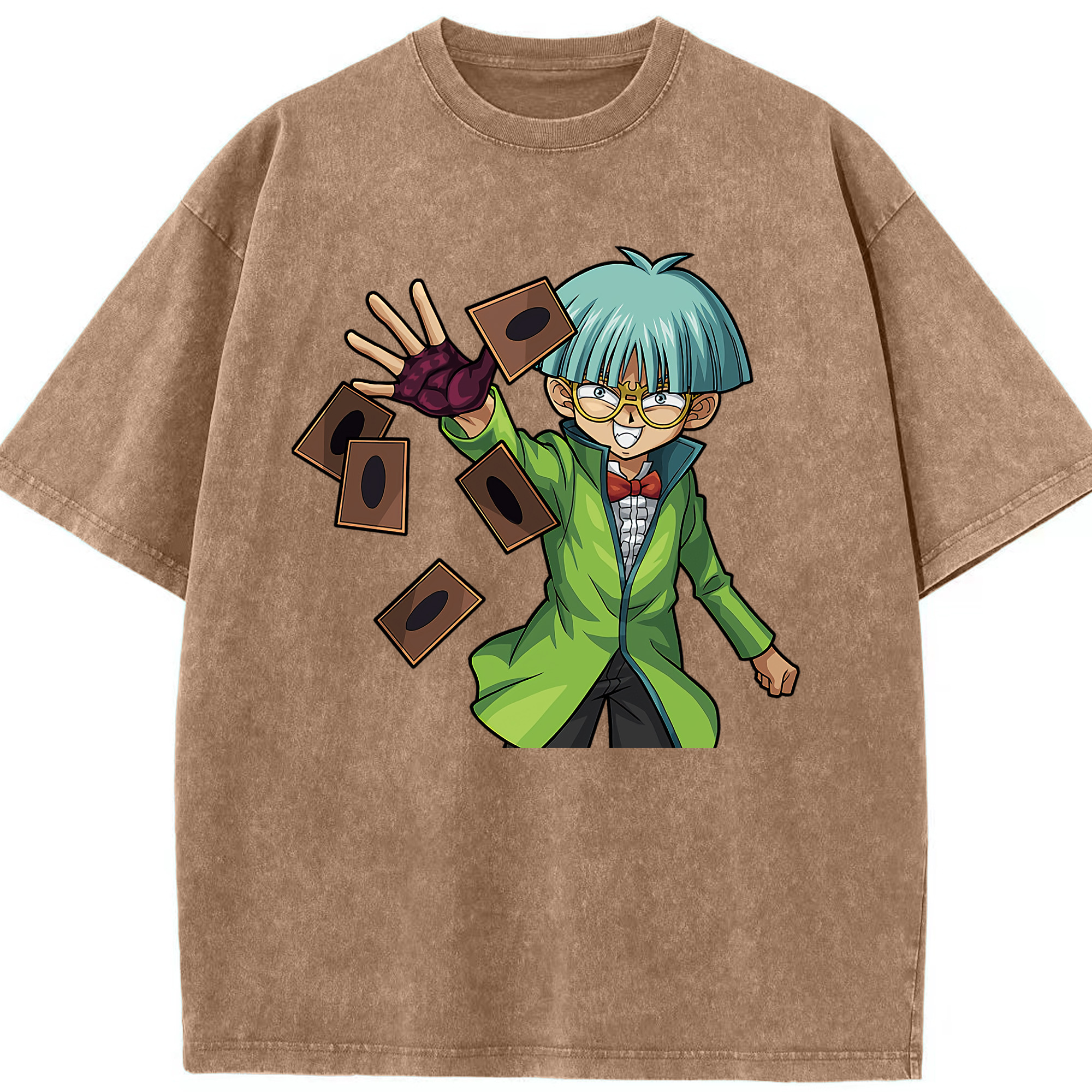 （画像用） 遊☆戯☆王 Yu-Gi-Oh! 綿100% ヴィンテージ風 半袖Tシャツ（フロントプリント）