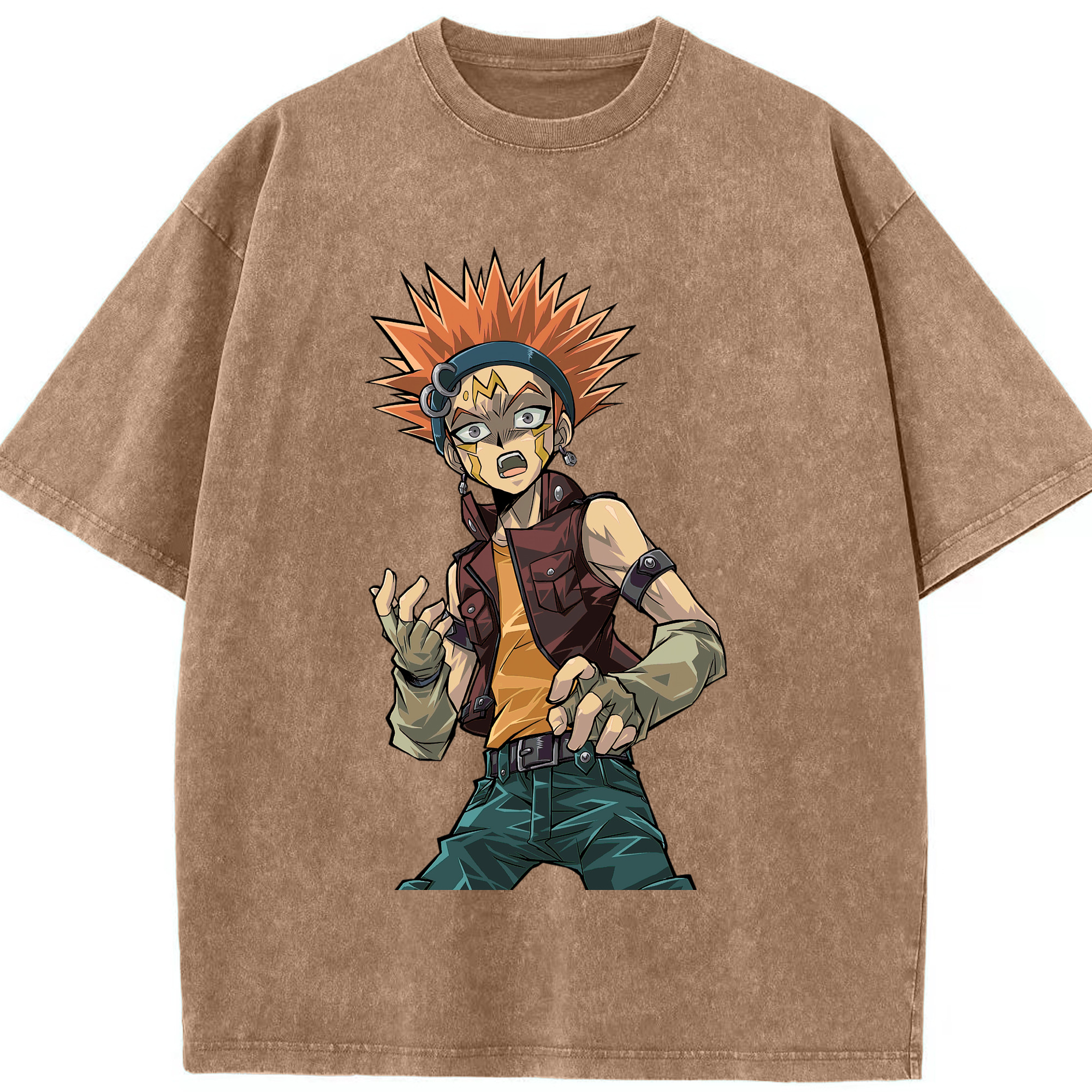 （画像用） 遊☆戯☆王 Yu-Gi-Oh! 綿100% ヴィンテージ風 半袖Tシャツ（フロントプリント）