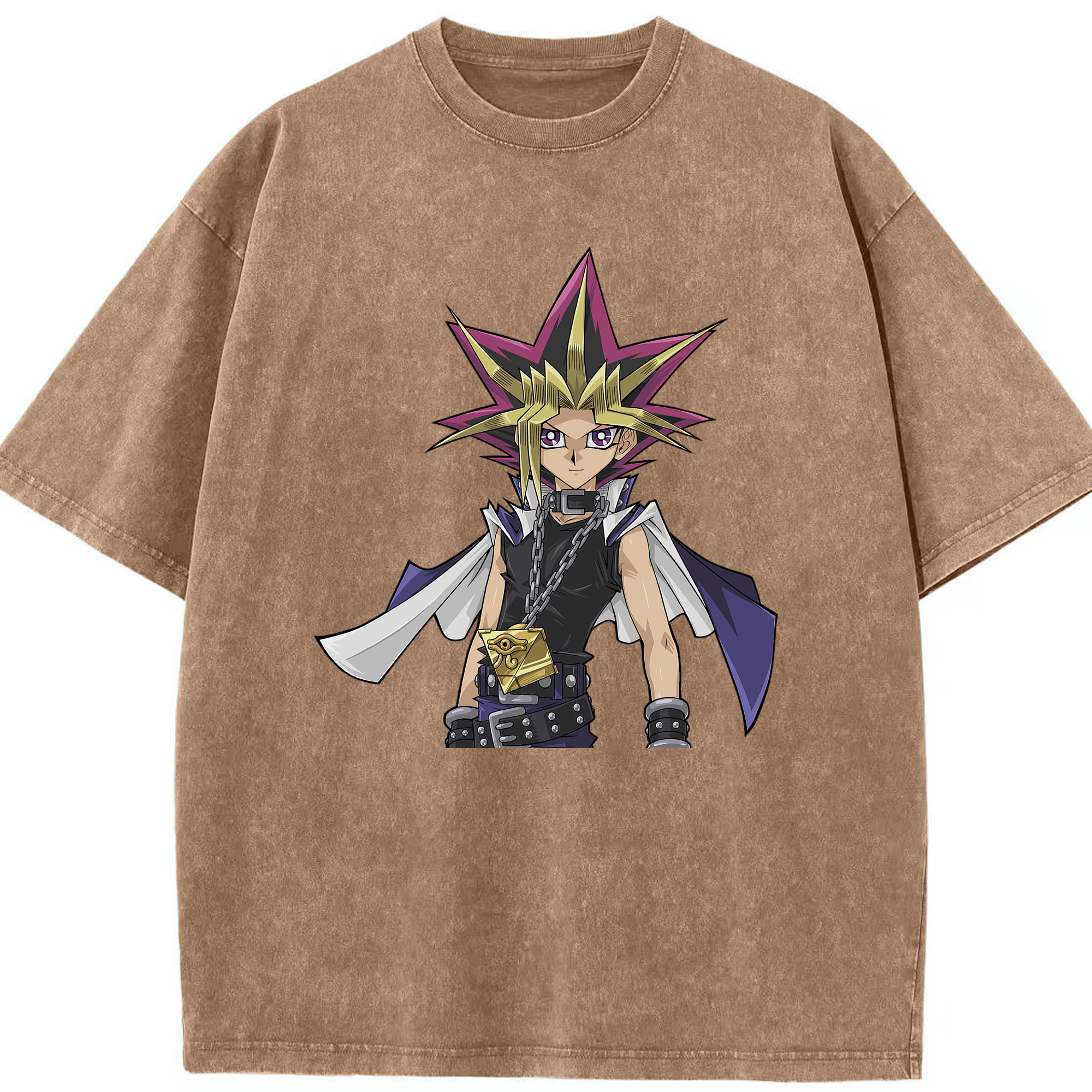 （画像用） 遊☆戯☆王 Yu-Gi-Oh! 綿100% ヴィンテージ風 半袖Tシャツ（フロントプリント）