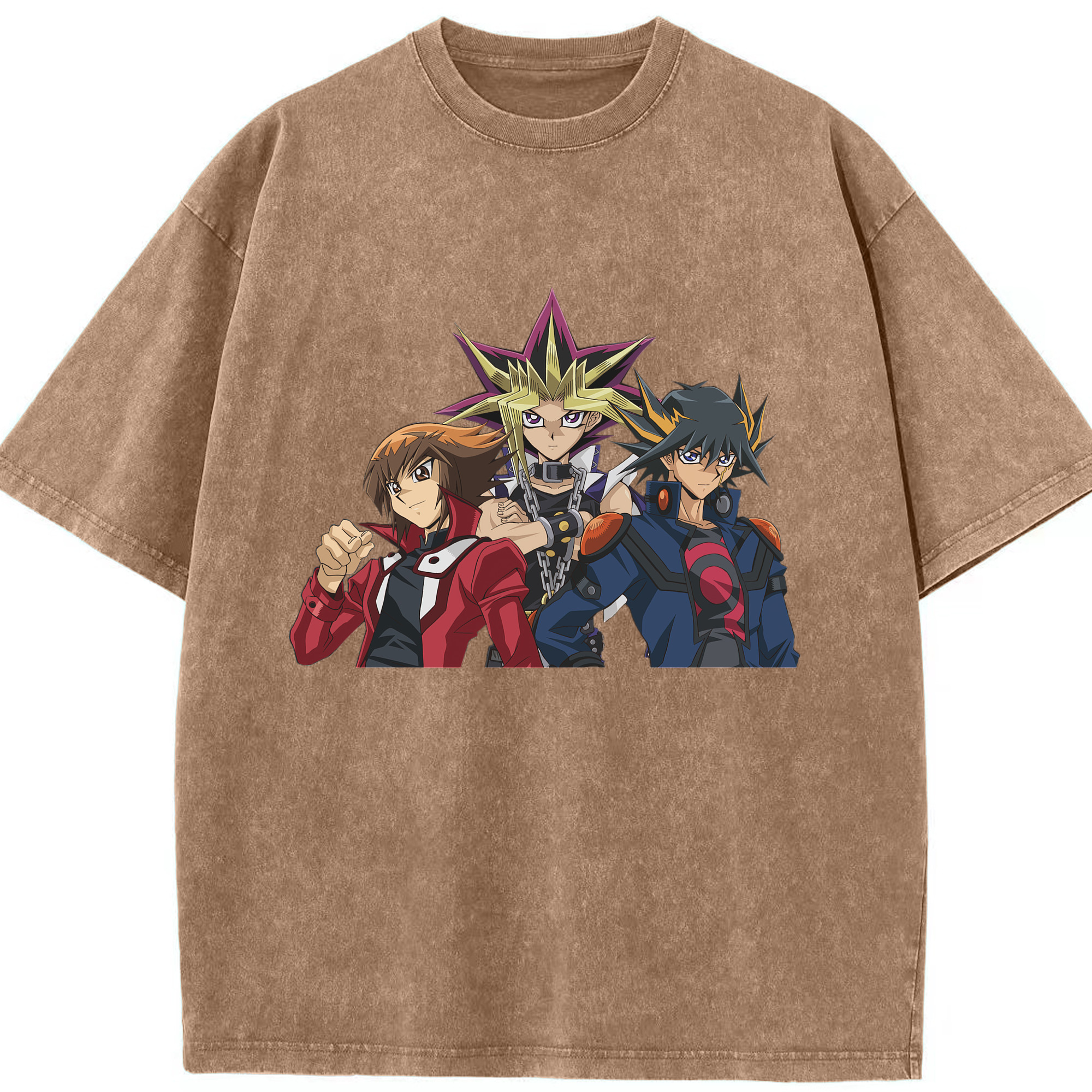 （画像用） 遊☆戯☆王 Yu-Gi-Oh! 綿100% ヴィンテージ風 半袖Tシャツ（フロントプリント）