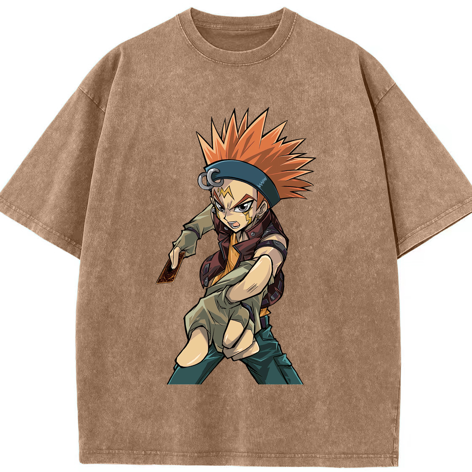 （画像用） 遊☆戯☆王 Yu-Gi-Oh! 綿100% ヴィンテージ風 半袖Tシャツ（フロントプリント）