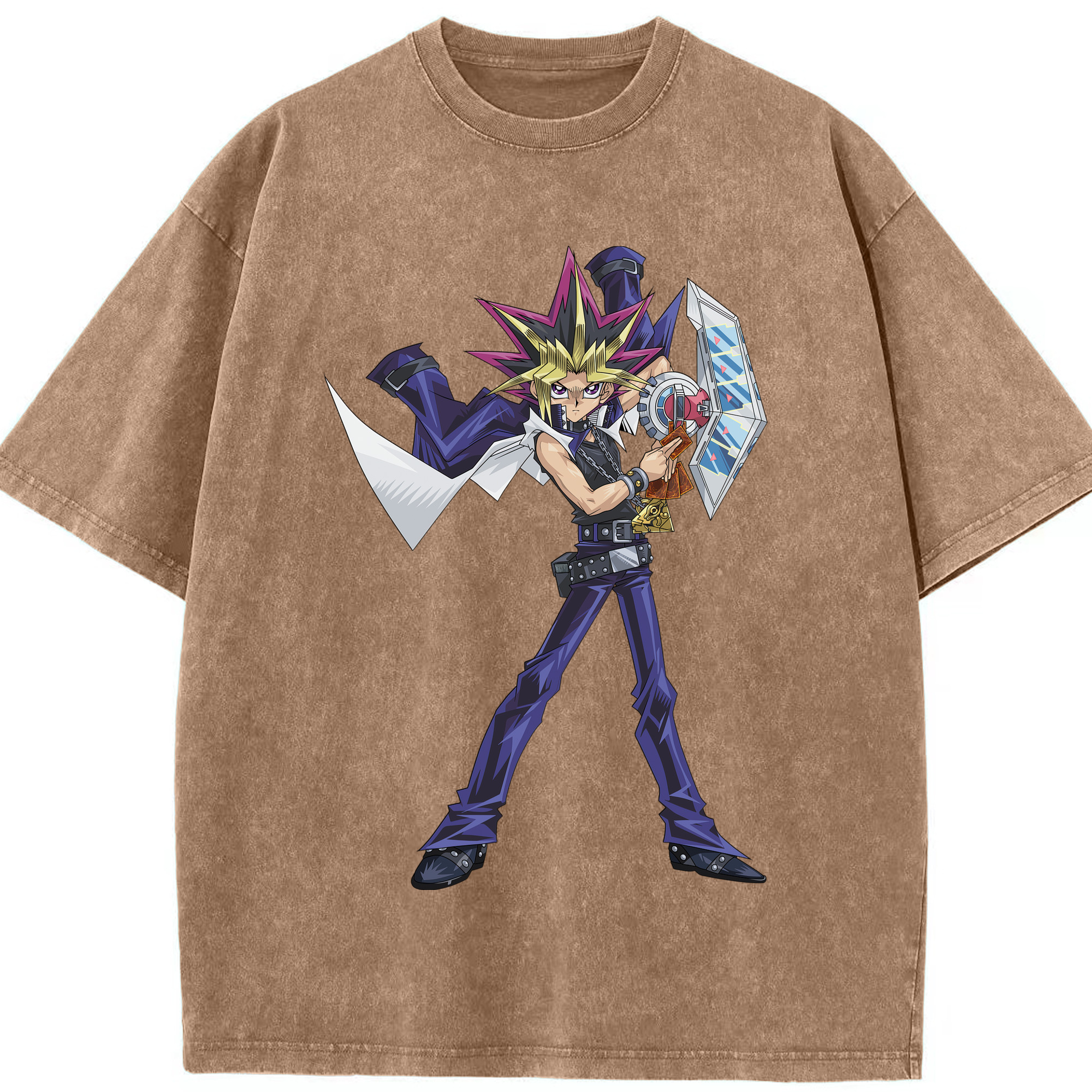 （画像用） 遊☆戯☆王 Yu-Gi-Oh! 綿100% ヴィンテージ風 半袖Tシャツ（フロントプリント）