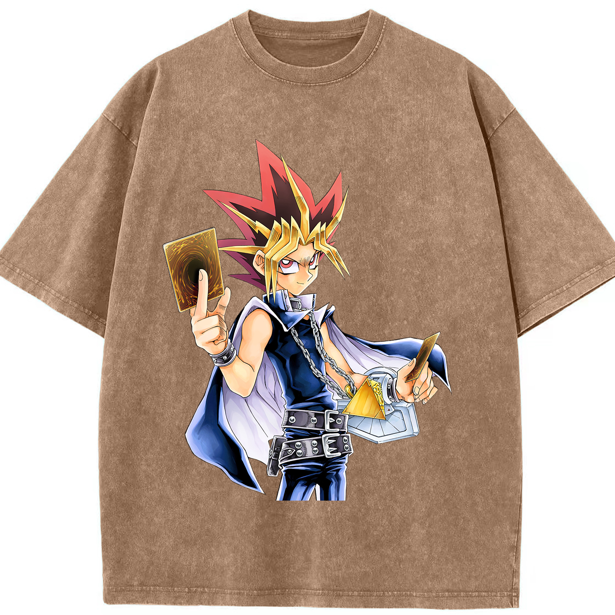 （画像用） 遊☆戯☆王 Yu-Gi-Oh! 綿100% ヴィンテージ風 半袖Tシャツ（フロントプリント）