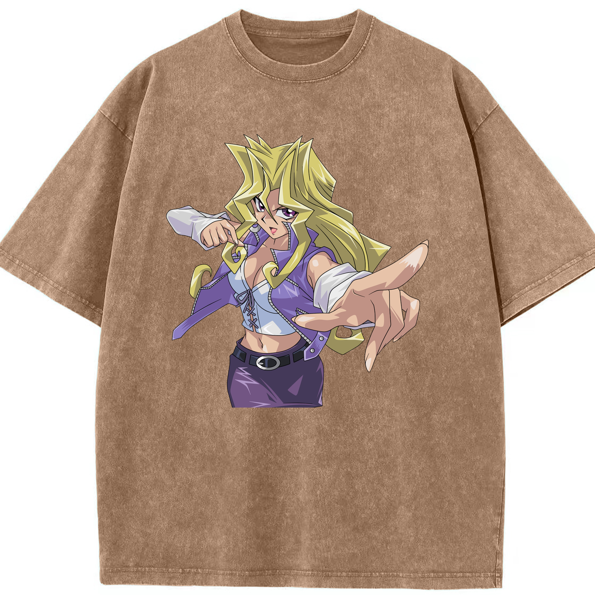 （画像用） 遊☆戯☆王 Yu-Gi-Oh! 綿100% ヴィンテージ風 半袖Tシャツ（フロントプリント）