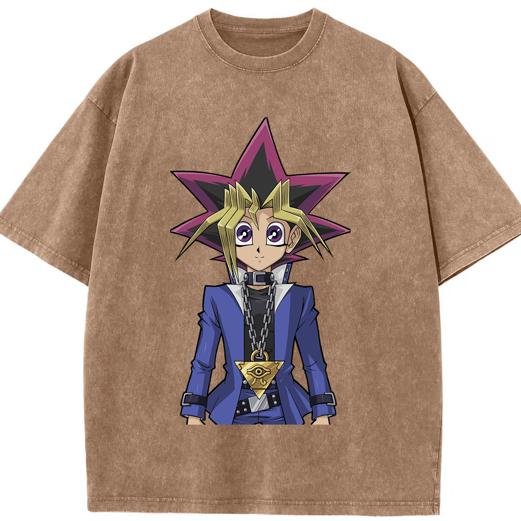 （画像用） 遊☆戯☆王 Yu-Gi-Oh! 綿100% ヴィンテージ風 半袖Tシャツ（フロントプリント）