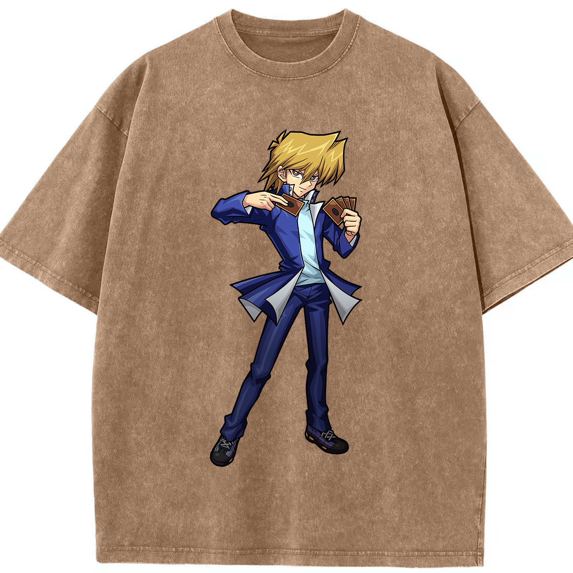 （画像用） 遊☆戯☆王 Yu-Gi-Oh! 綿100% ヴィンテージ風 半袖Tシャツ（フロントプリント）