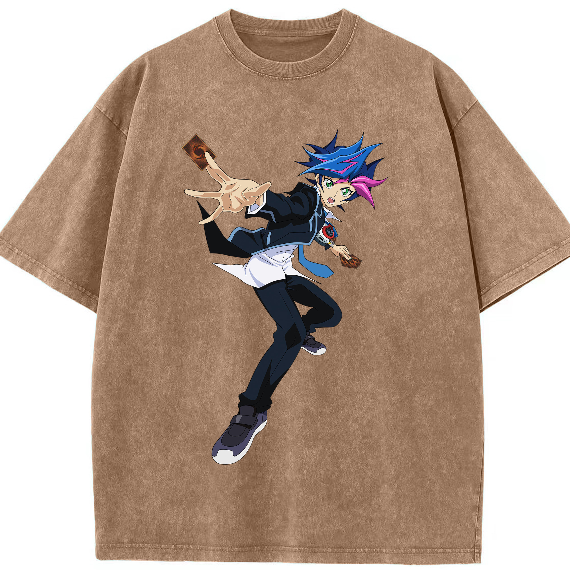 （画像用） 遊☆戯☆王 Yu-Gi-Oh! 綿100% ヴィンテージ風 半袖Tシャツ（フロントプリント）