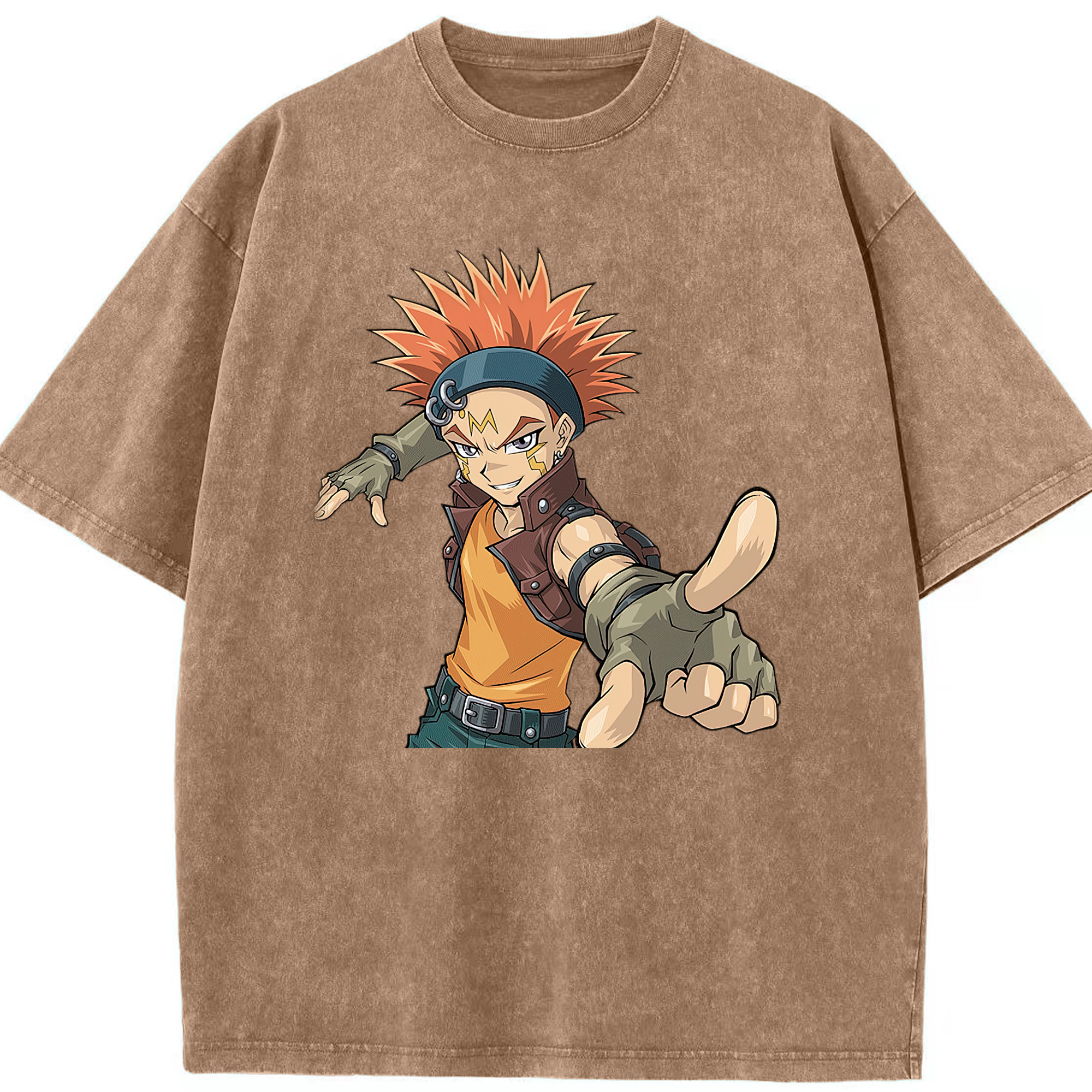（画像用） 遊☆戯☆王 Yu-Gi-Oh! 綿100% ヴィンテージ風 半袖Tシャツ（フロントプリント）