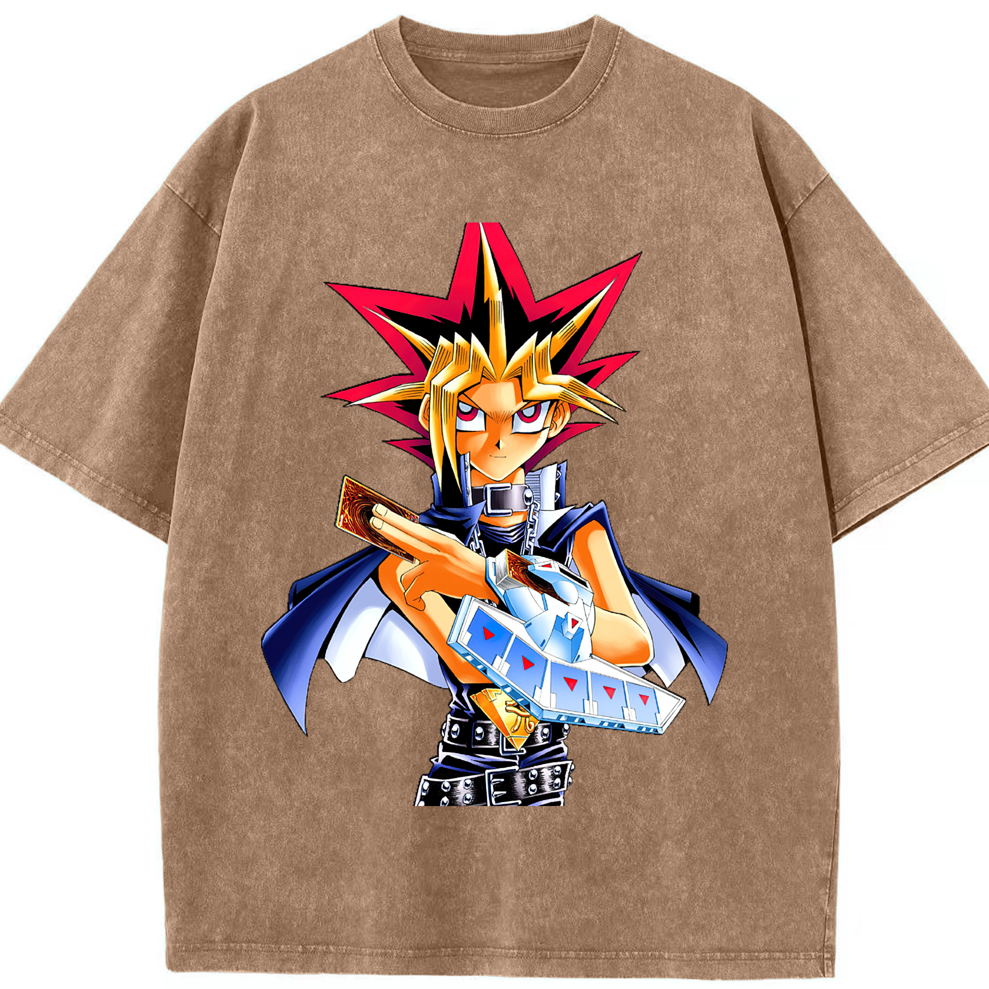 （画像用） 遊☆戯☆王 Yu-Gi-Oh! 綿100% ヴィンテージ風 半袖Tシャツ（フロントプリント）