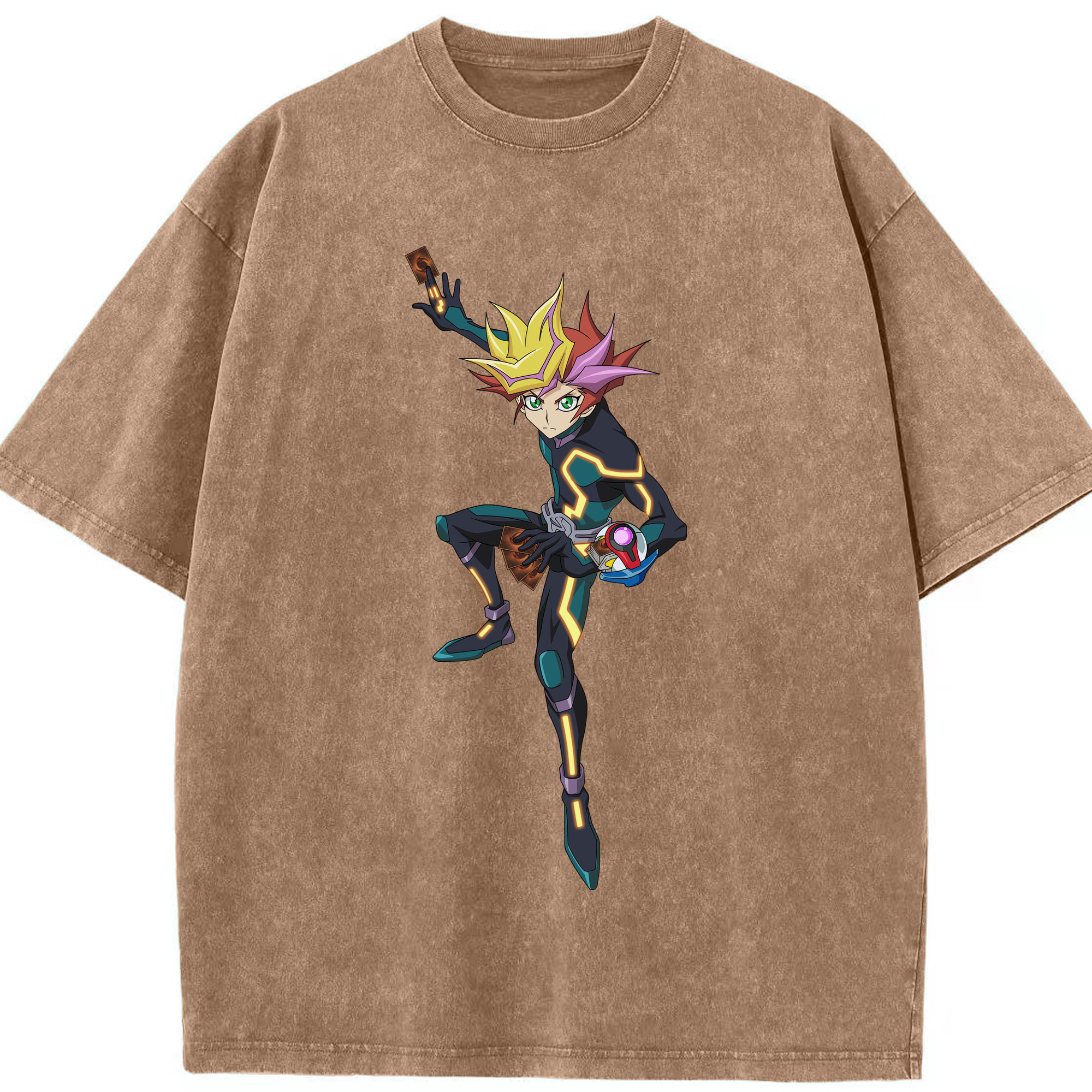 （画像用） 遊☆戯☆王 Yu-Gi-Oh! 綿100% ヴィンテージ風 半袖Tシャツ（フロントプリント）