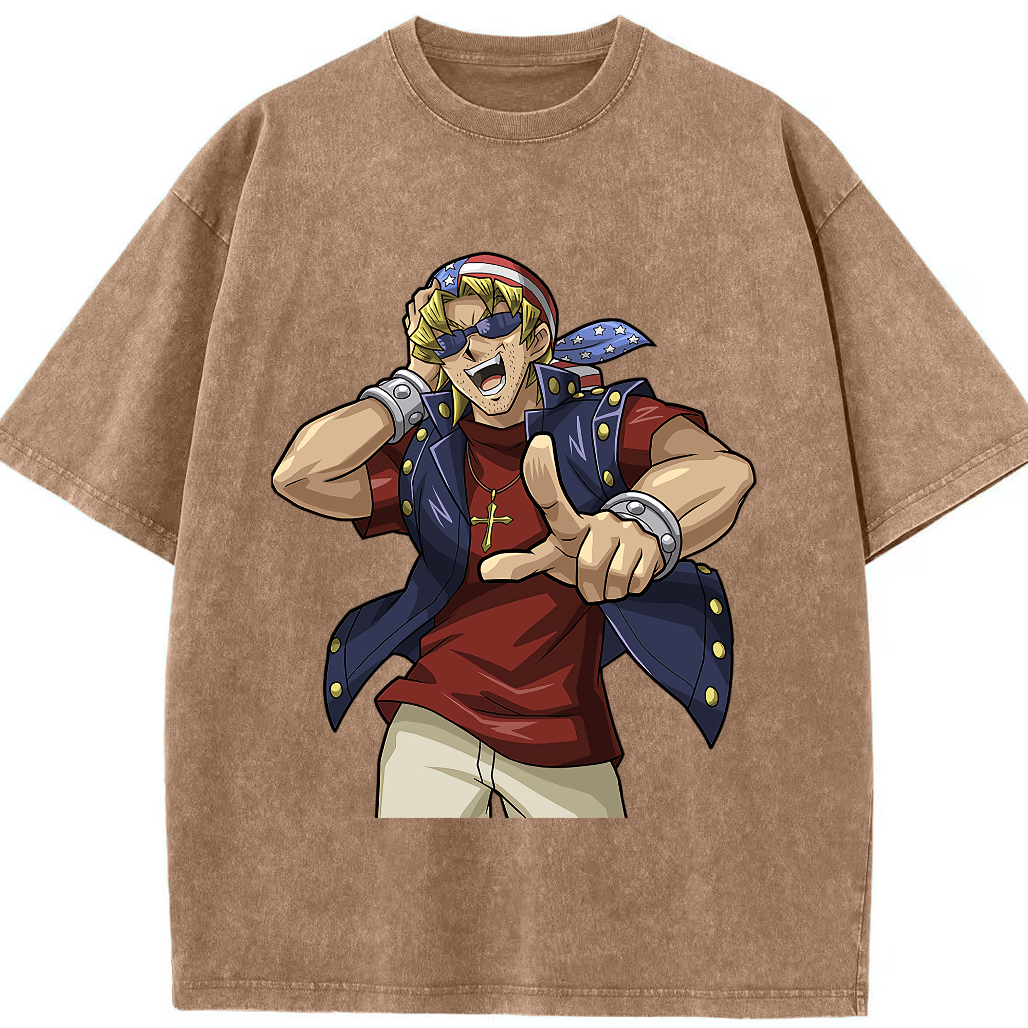 （画像用） 遊☆戯☆王 Yu-Gi-Oh! 綿100% ヴィンテージ風 半袖Tシャツ（フロントプリント）