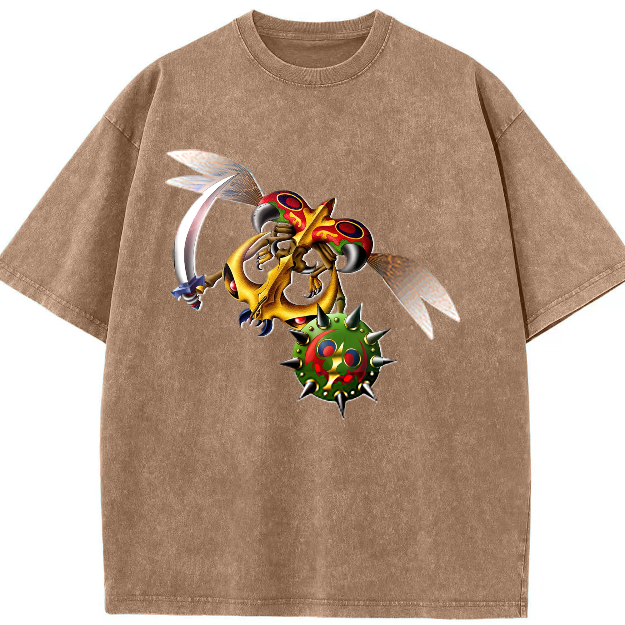 （画像用） 遊☆戯☆王 Yu-Gi-Oh! 綿100% ヴィンテージ風 半袖Tシャツ（フロントプリント）