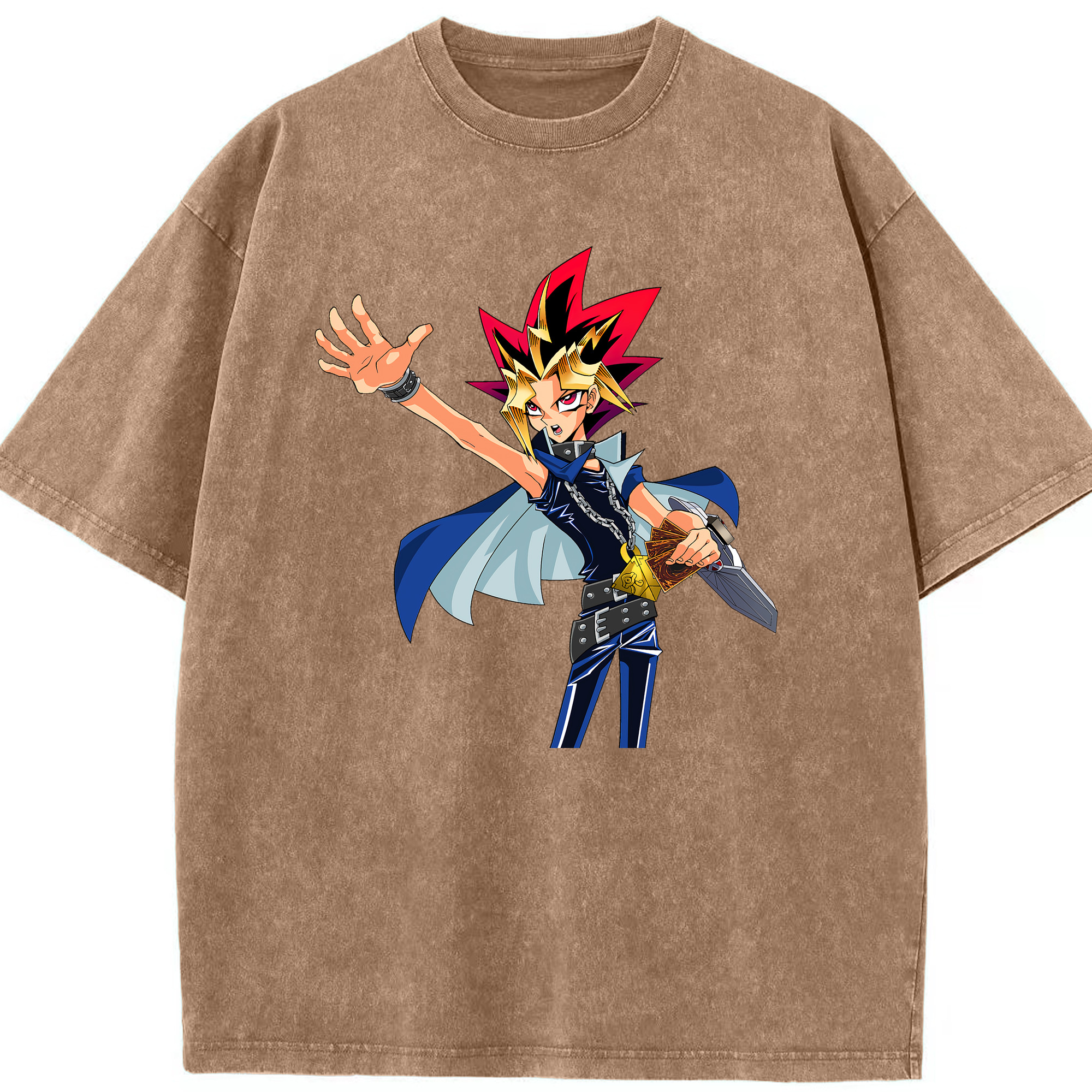 （画像用） 遊☆戯☆王 Yu-Gi-Oh! 綿100% ヴィンテージ風 半袖Tシャツ（フロントプリント）