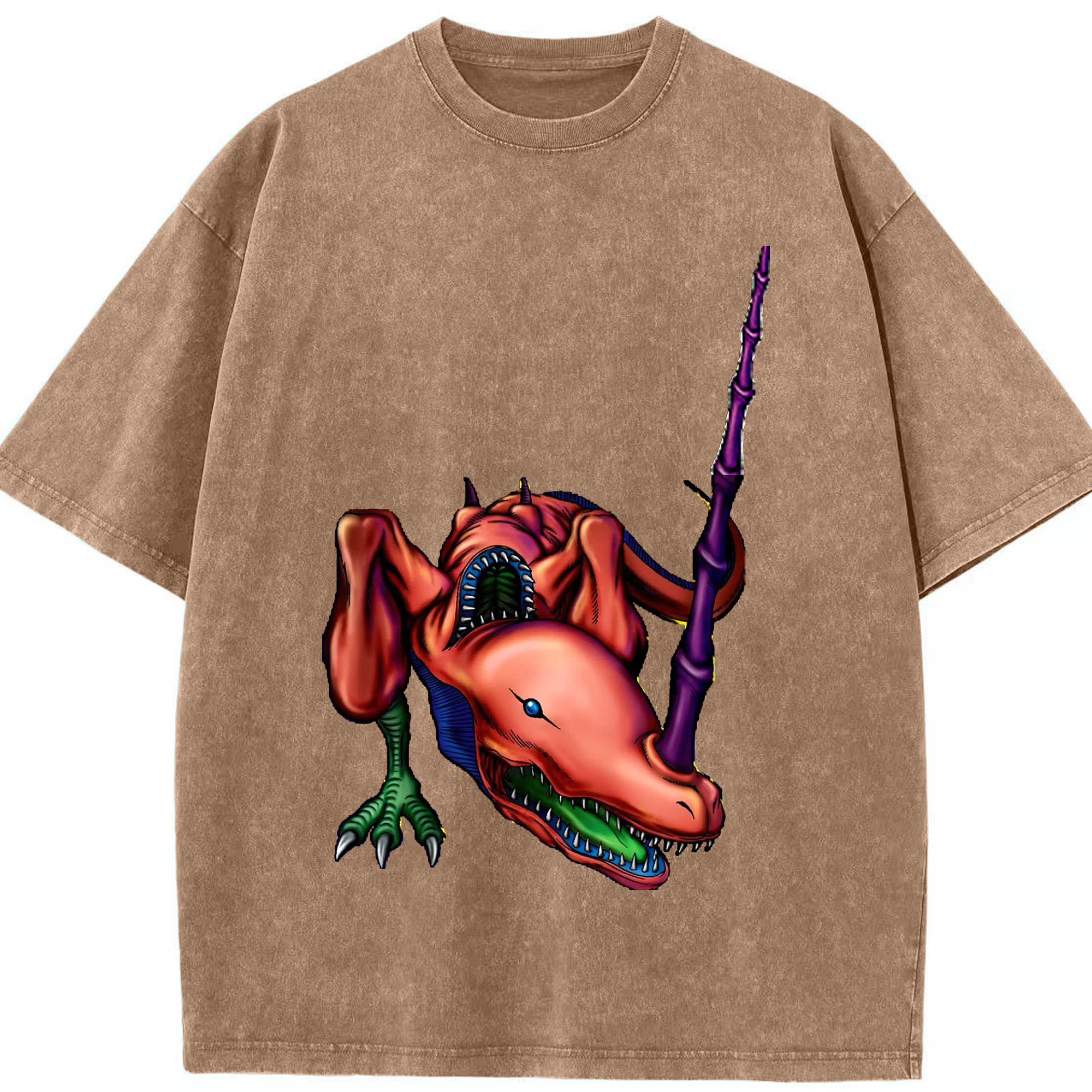 （画像用） 遊☆戯☆王 Yu-Gi-Oh! 綿100% ヴィンテージ風 半袖Tシャツ（フロントプリント）