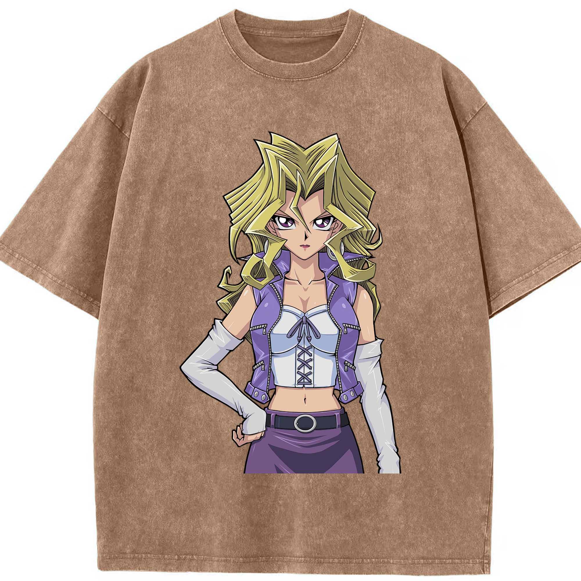 （画像用） 遊☆戯☆王 Yu-Gi-Oh! 綿100% ヴィンテージ風 半袖Tシャツ（フロントプリント）