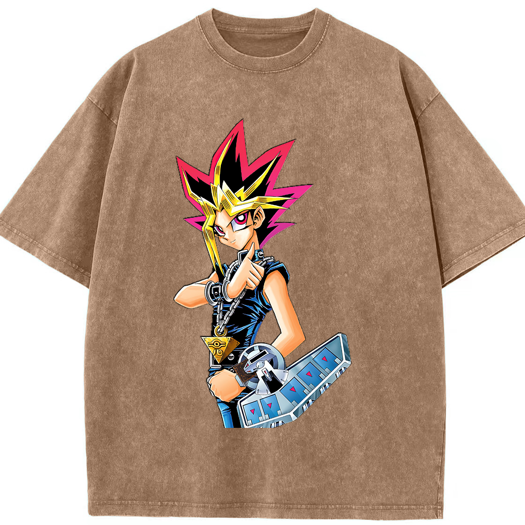 （画像用） 遊☆戯☆王 Yu-Gi-Oh! 綿100% ヴィンテージ風 半袖Tシャツ（フロントプリント）