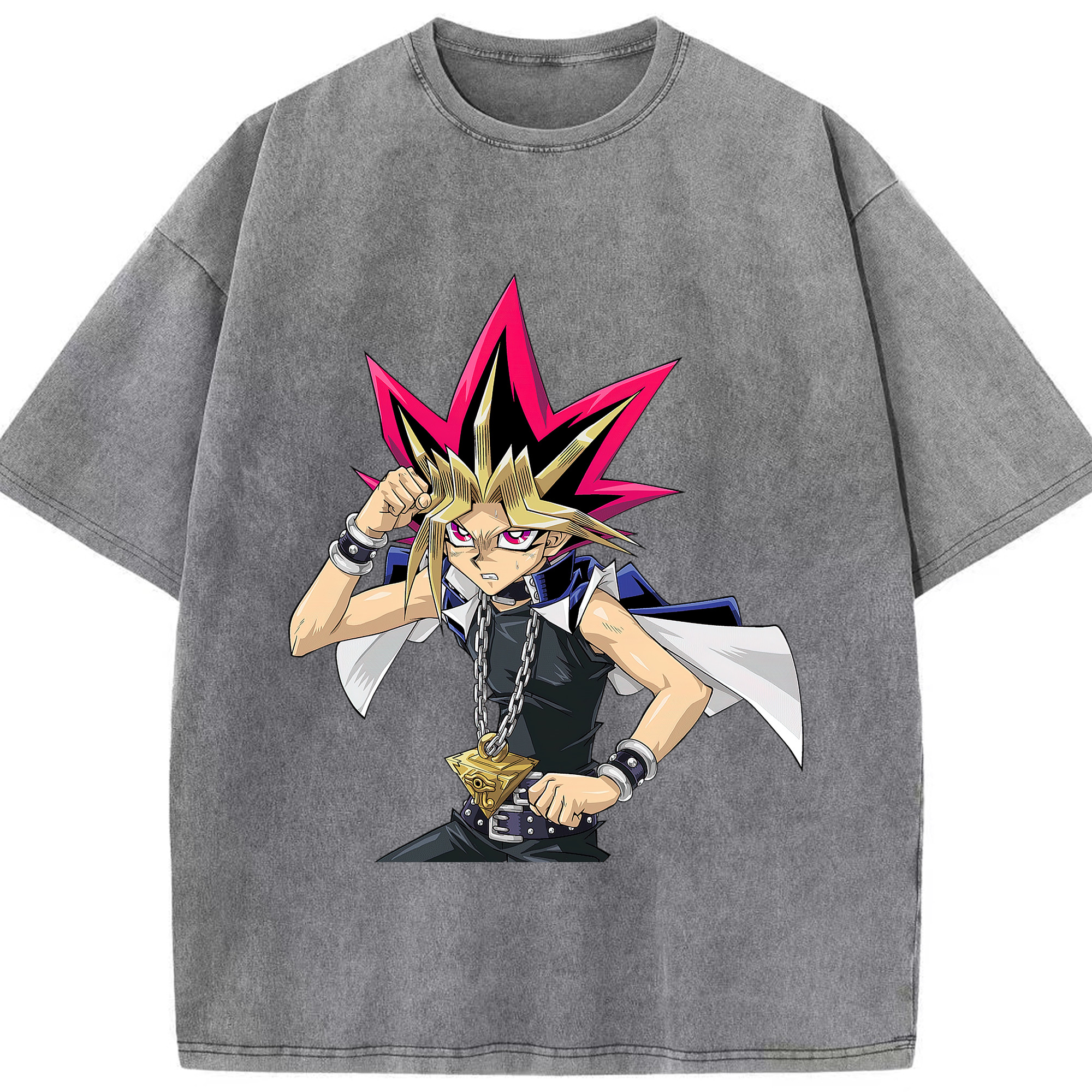 （画像用） 遊☆戯☆王 Yu-Gi-Oh! 綿100% ヴィンテージ風 半袖Tシャツ（フロントプリント）