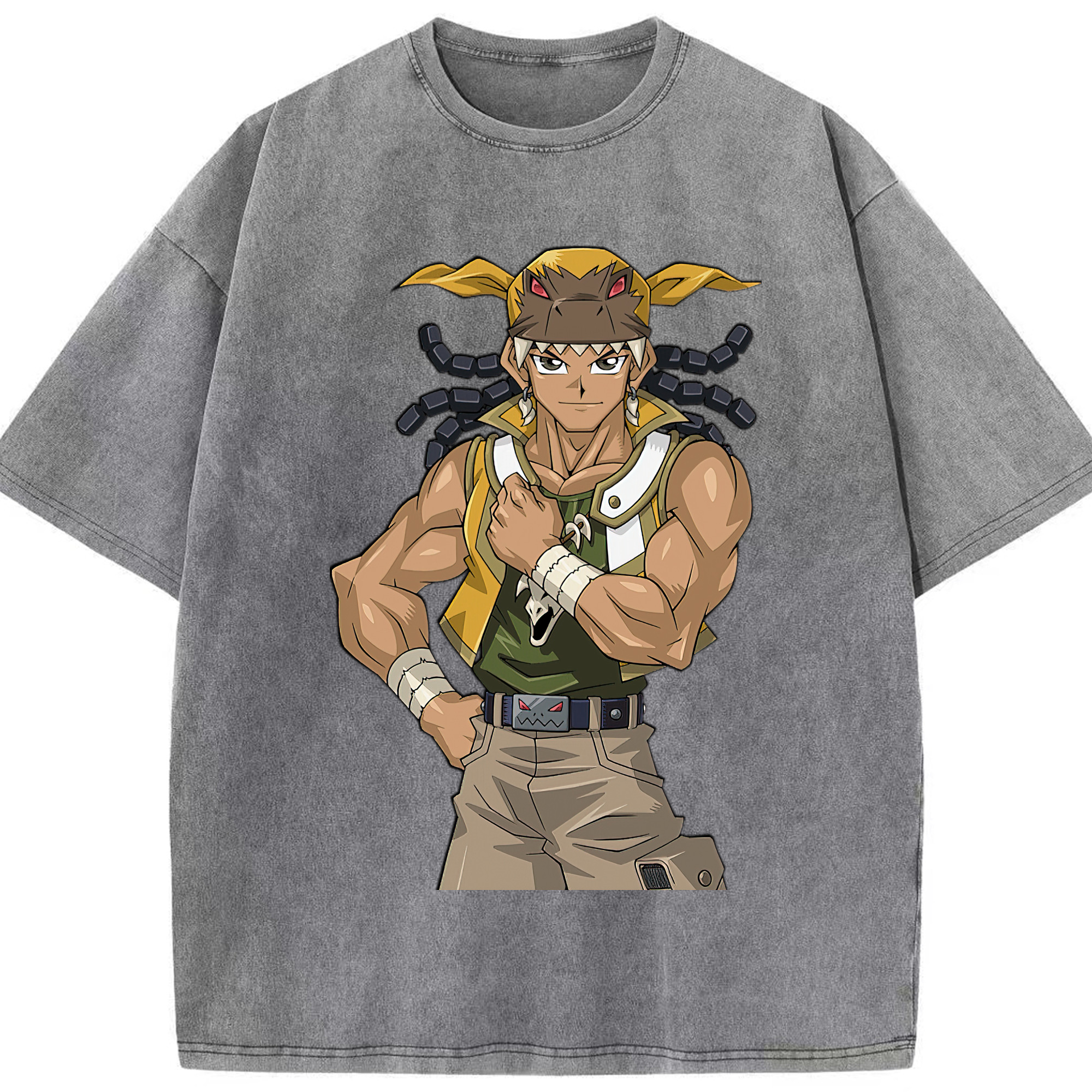 （画像用） 遊☆戯☆王 Yu-Gi-Oh! 綿100% ヴィンテージ風 半袖Tシャツ（フロントプリント）