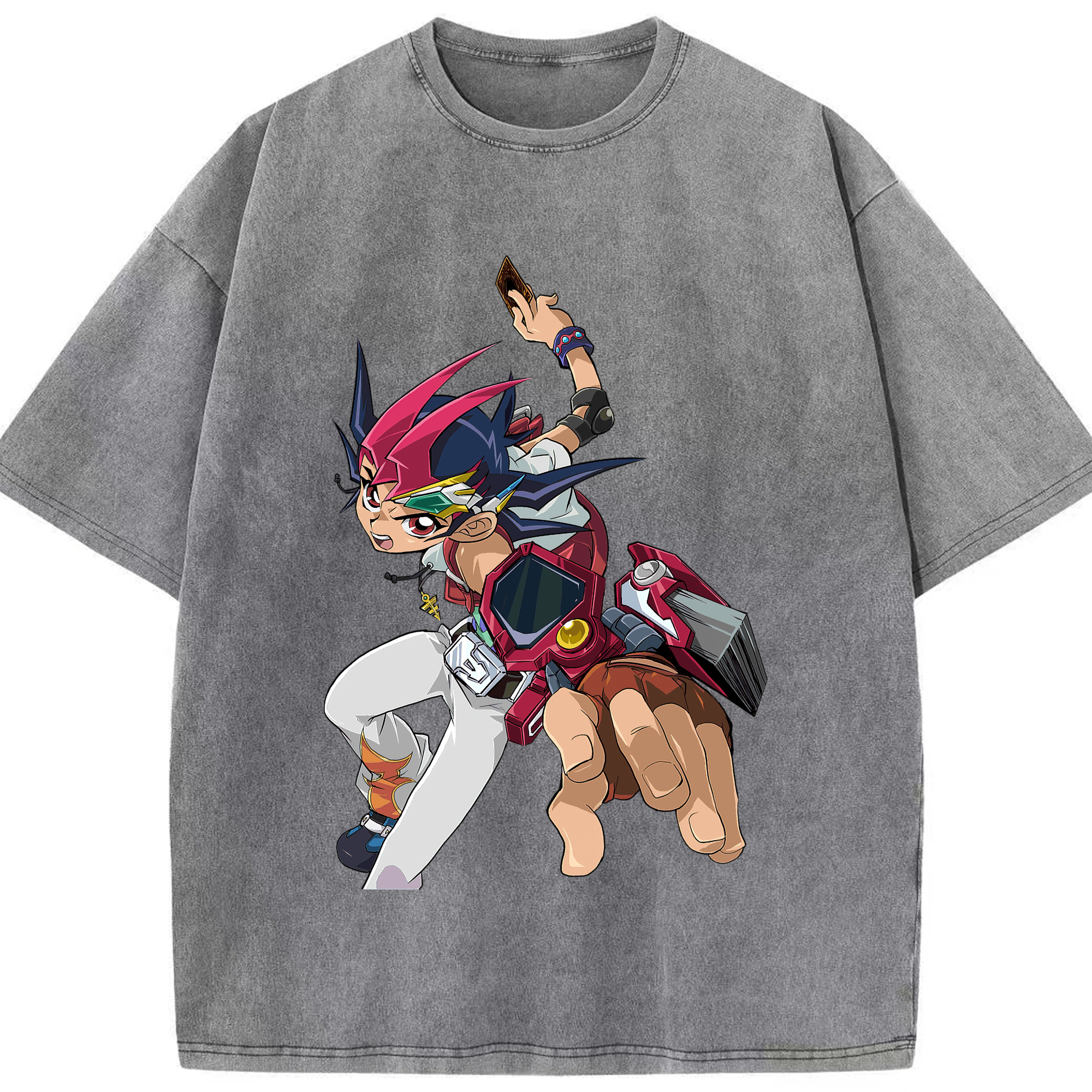（画像用） 遊☆戯☆王 Yu-Gi-Oh! 綿100% ヴィンテージ風 半袖Tシャツ（フロントプリント）