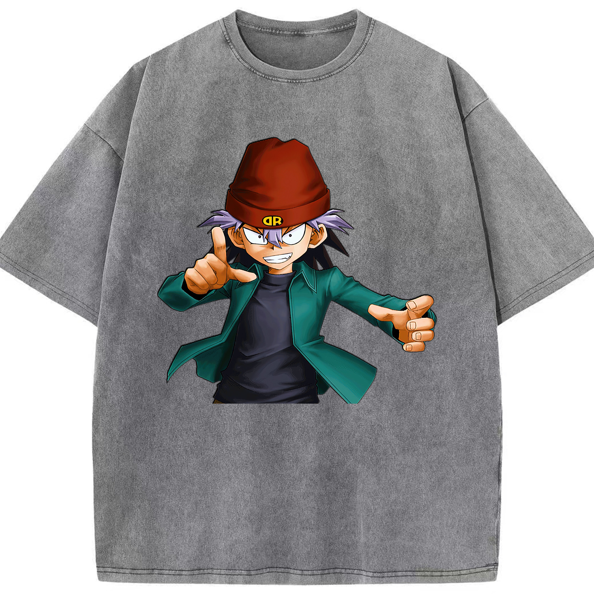 （画像用） 遊☆戯☆王 Yu-Gi-Oh! 綿100% ヴィンテージ風 半袖Tシャツ（フロントプリント）