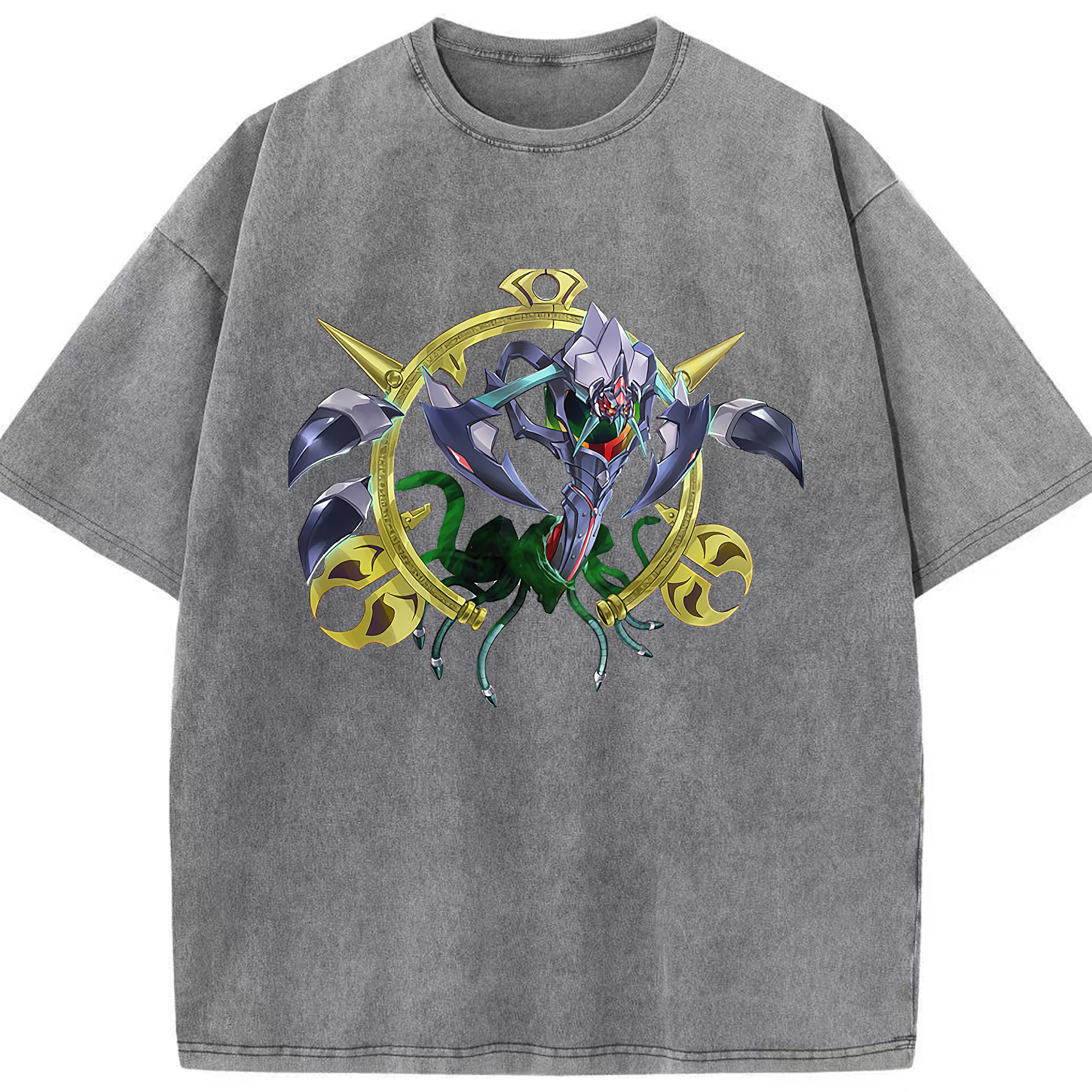 （画像用） 遊☆戯☆王 Yu-Gi-Oh! 綿100% ヴィンテージ風 半袖Tシャツ（フロントプリント）