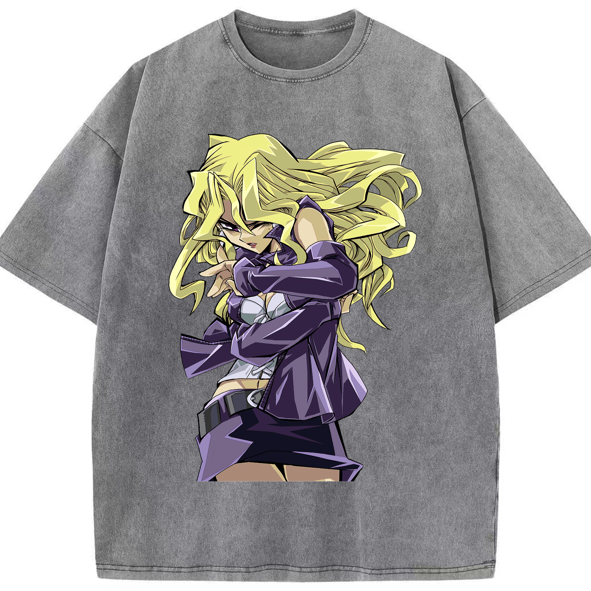 （画像用） 遊☆戯☆王 Yu-Gi-Oh! 綿100% ヴィンテージ風 半袖Tシャツ（フロントプリント）