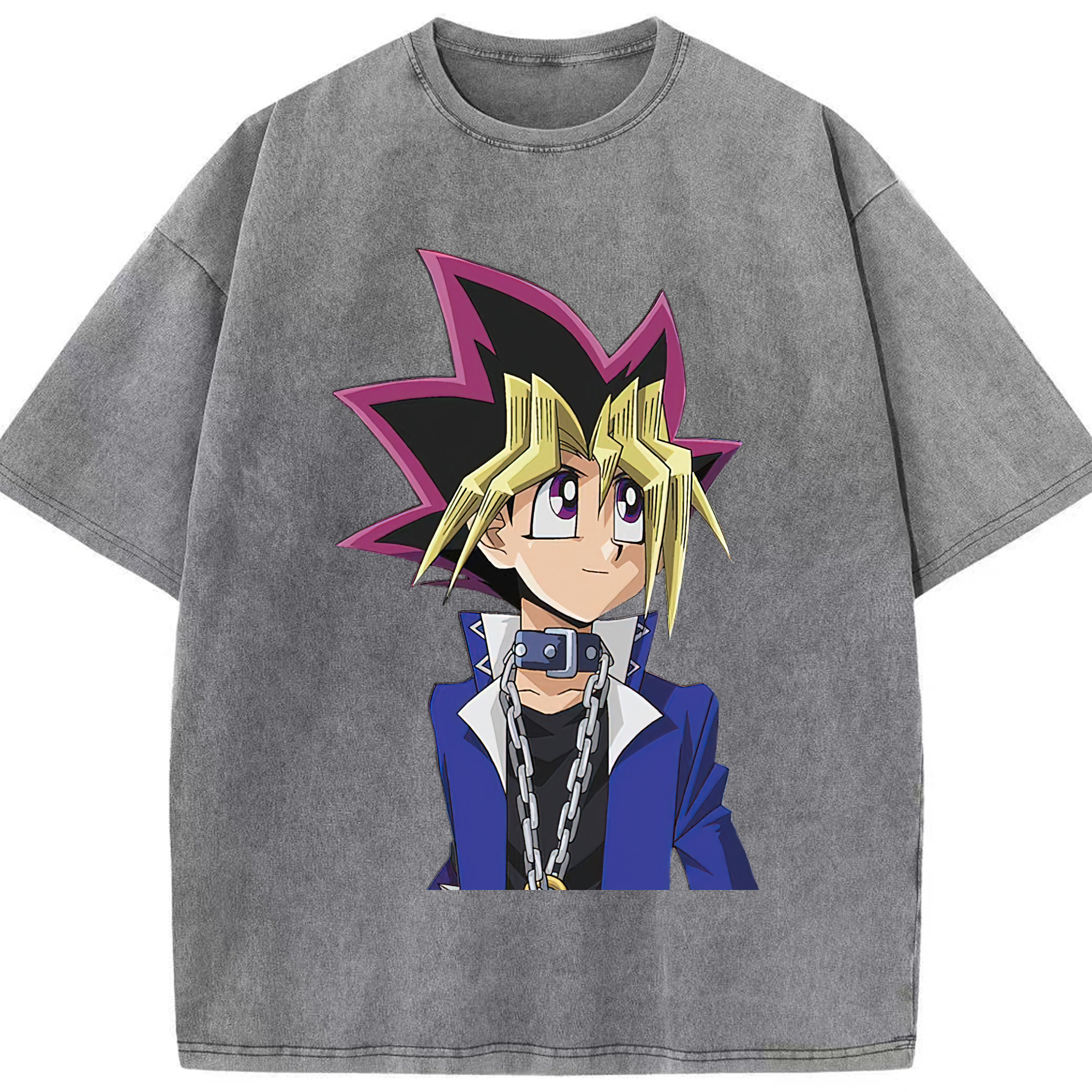 （画像用） 遊☆戯☆王 Yu-Gi-Oh! 綿100% ヴィンテージ風 半袖Tシャツ（フロントプリント）