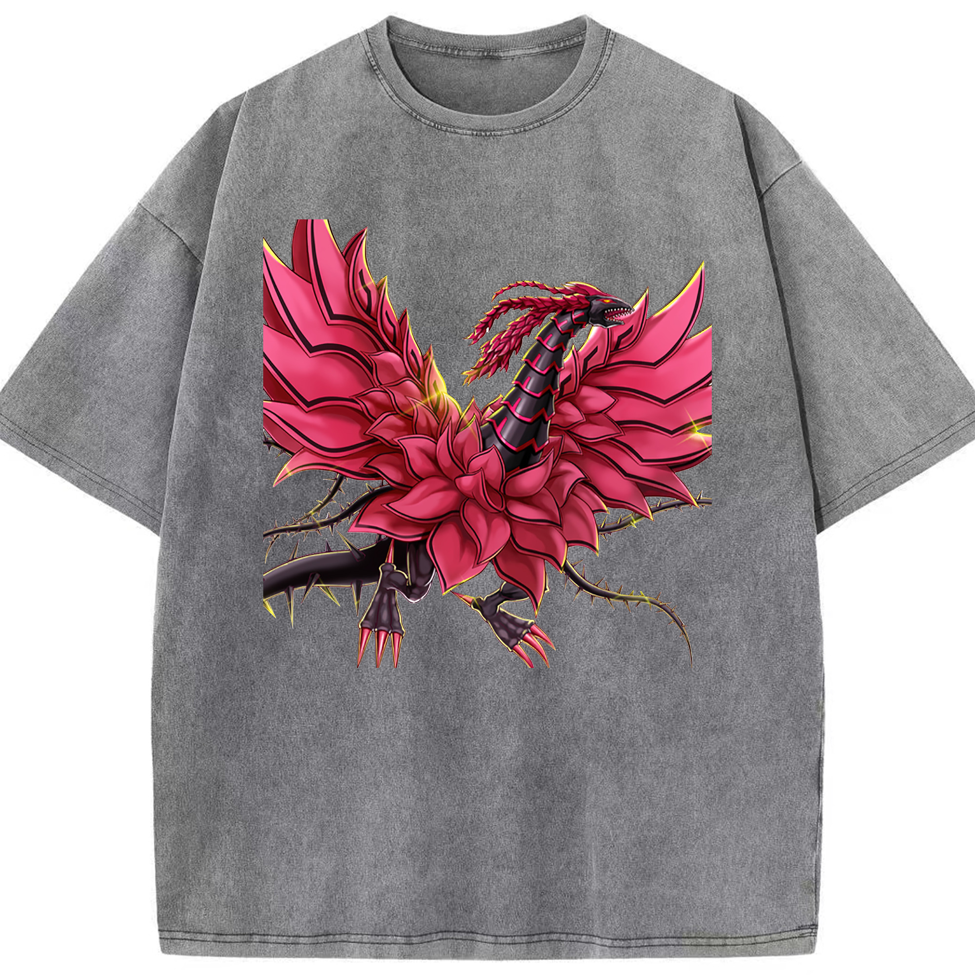（画像用） 遊☆戯☆王 Yu-Gi-Oh! 綿100% ヴィンテージ風 半袖Tシャツ（フロントプリント）