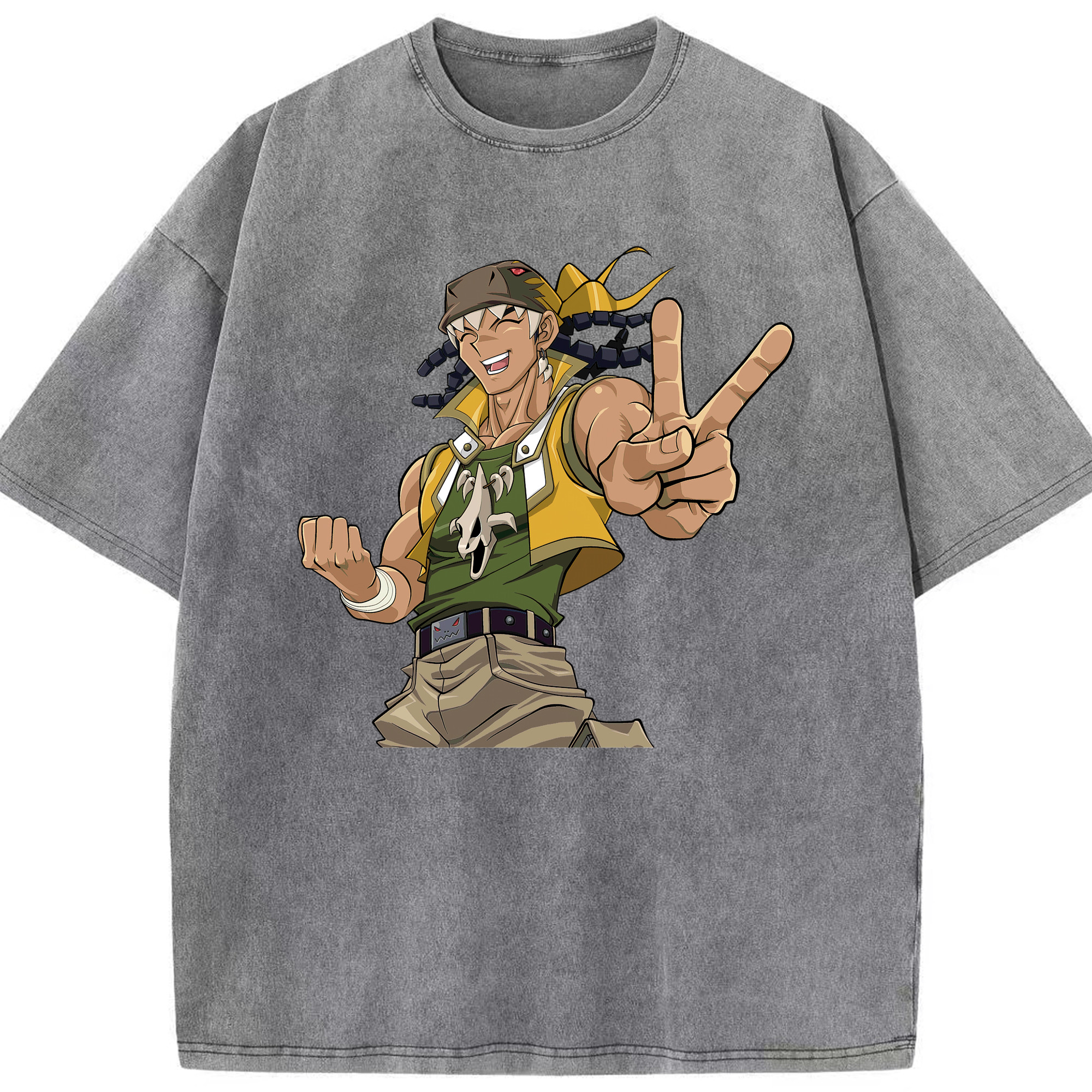 （画像用） 遊☆戯☆王 Yu-Gi-Oh! 綿100% ヴィンテージ風 半袖Tシャツ（フロントプリント）