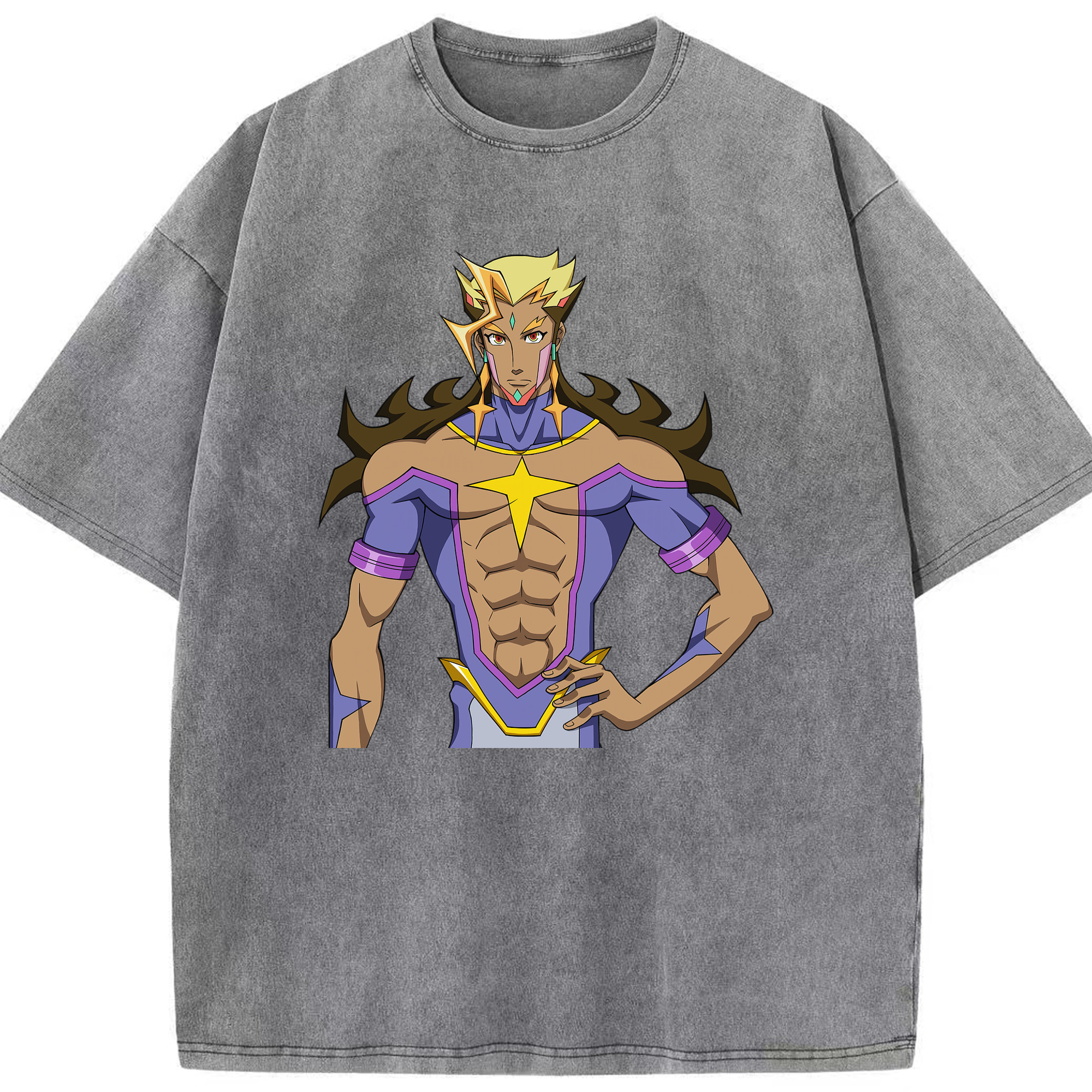 （画像用） 遊☆戯☆王 Yu-Gi-Oh! 綿100% ヴィンテージ風 半袖Tシャツ（フロントプリント）
