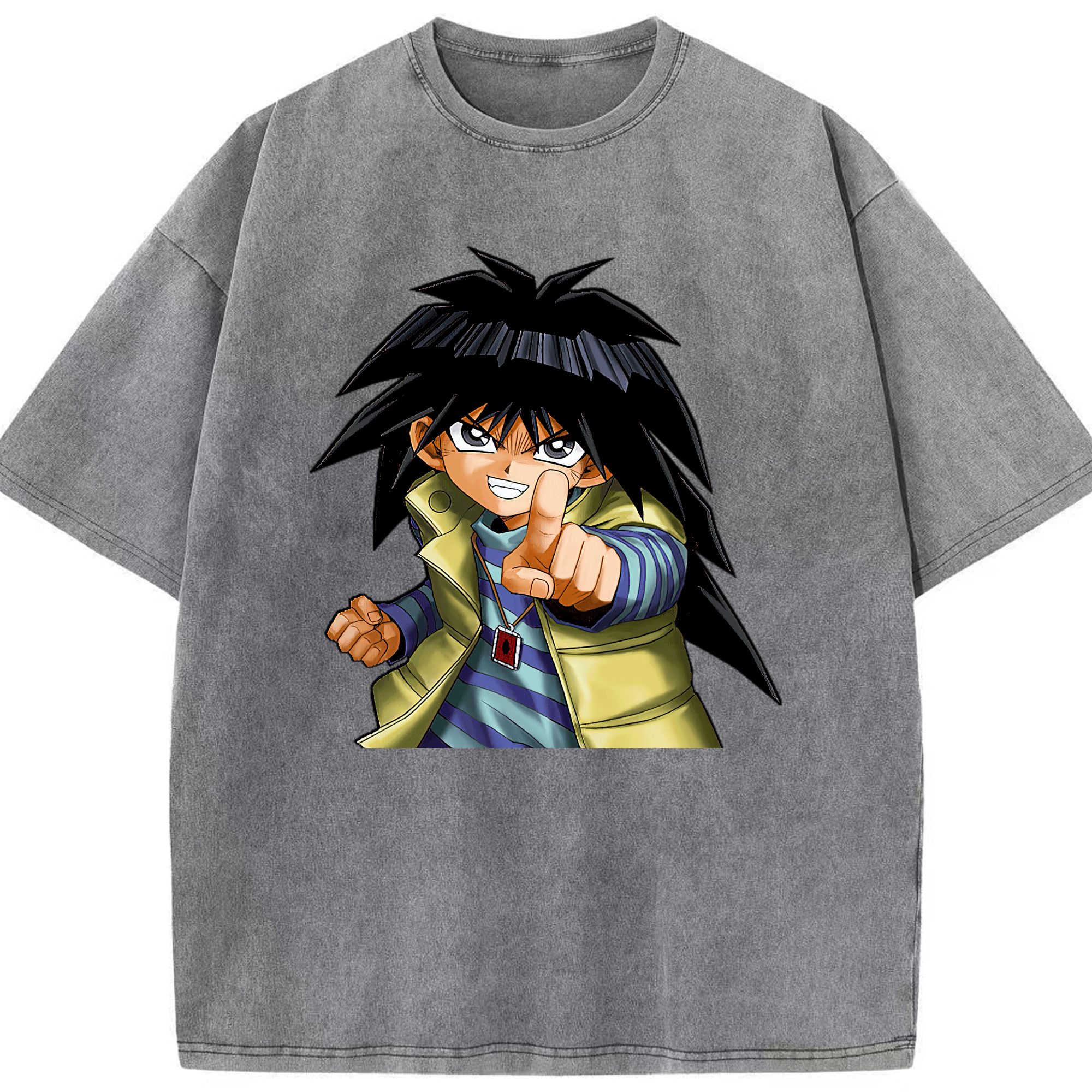 （画像用） 遊☆戯☆王 Yu-Gi-Oh! 綿100% ヴィンテージ風 半袖Tシャツ（フロントプリント）