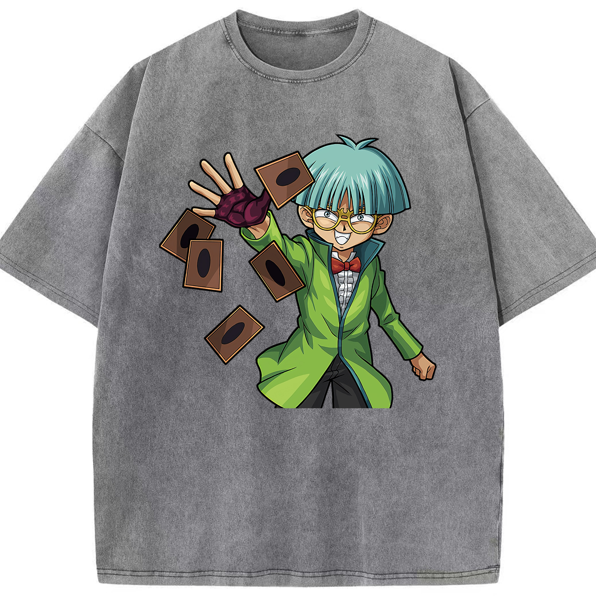 （画像用） 遊☆戯☆王 Yu-Gi-Oh! 綿100% ヴィンテージ風 半袖Tシャツ（フロントプリント）