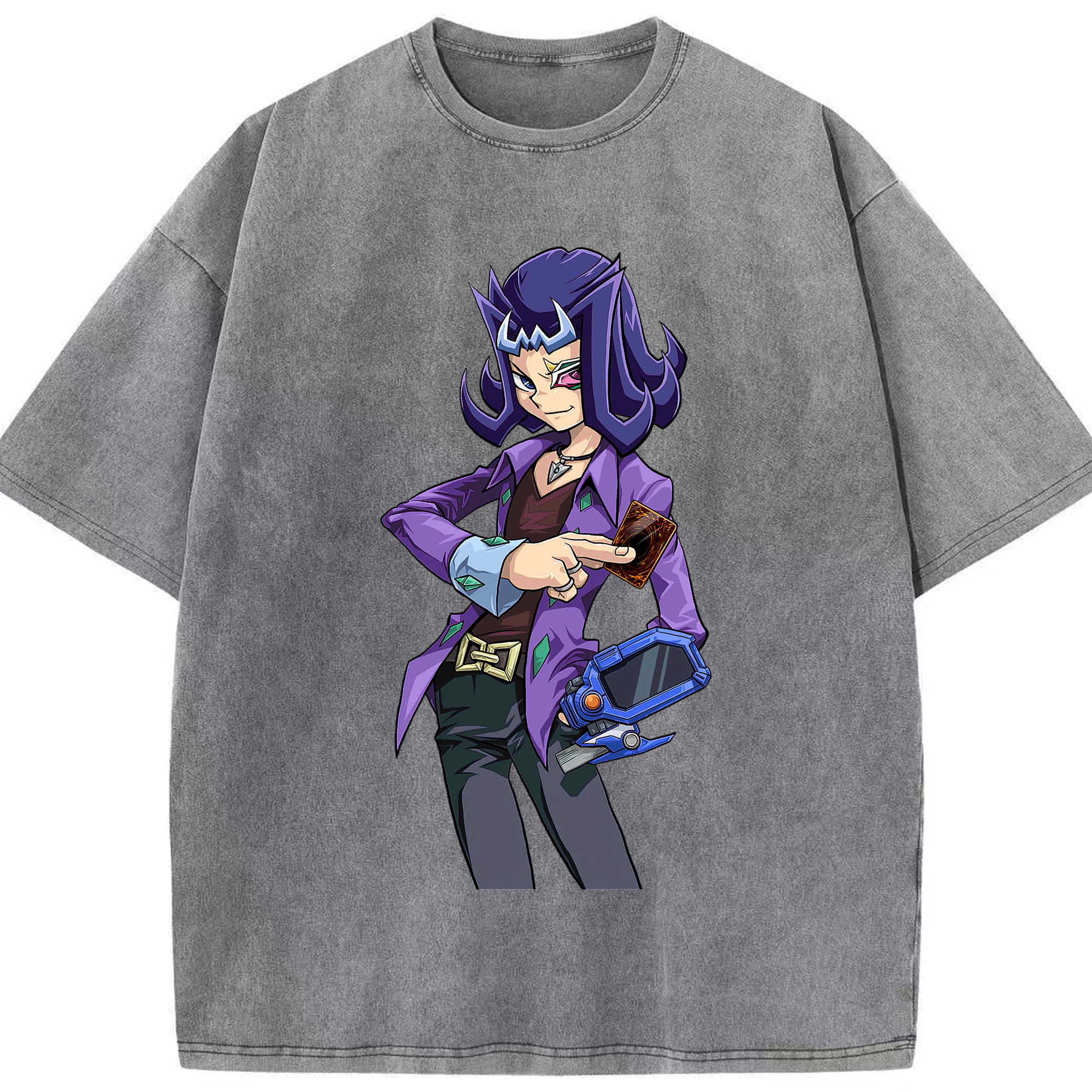 （画像用） 遊☆戯☆王 Yu-Gi-Oh! 綿100% ヴィンテージ風 半袖Tシャツ（フロントプリント）