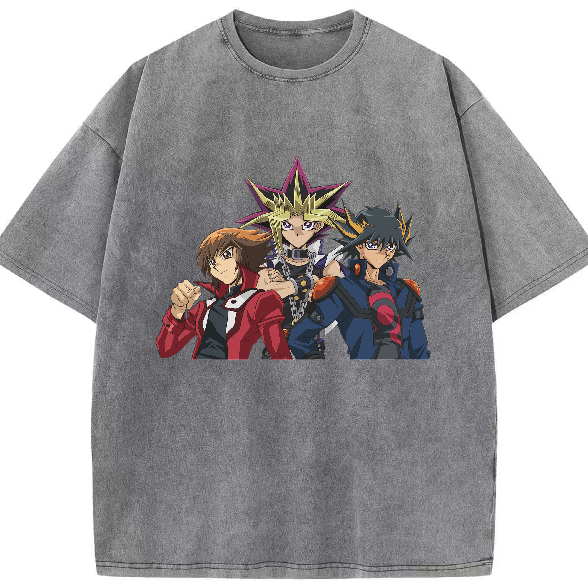 （画像用） 遊☆戯☆王 Yu-Gi-Oh! 綿100% ヴィンテージ風 半袖Tシャツ（フロントプリント）