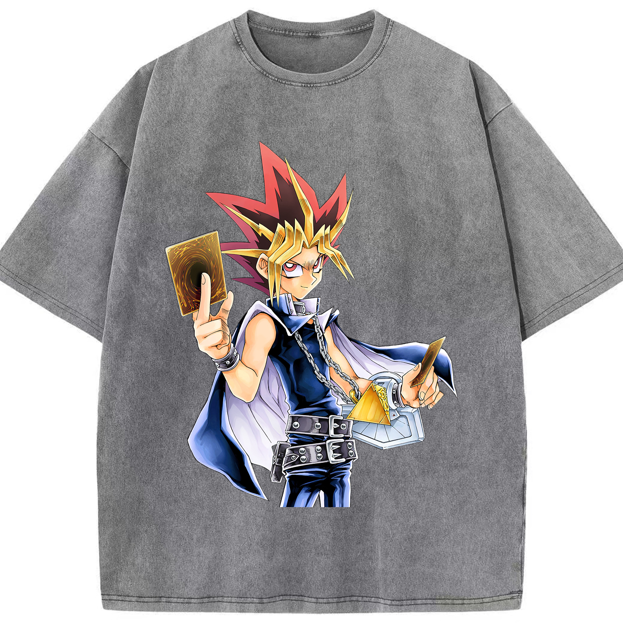 （画像用） 遊☆戯☆王 Yu-Gi-Oh! 綿100% ヴィンテージ風 半袖Tシャツ（フロントプリント）