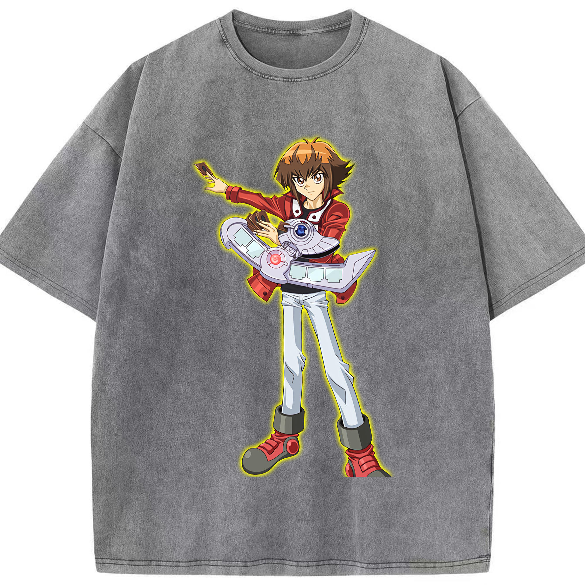 （画像用） 遊☆戯☆王 Yu-Gi-Oh! 綿100% ヴィンテージ風 半袖Tシャツ（フロントプリント）