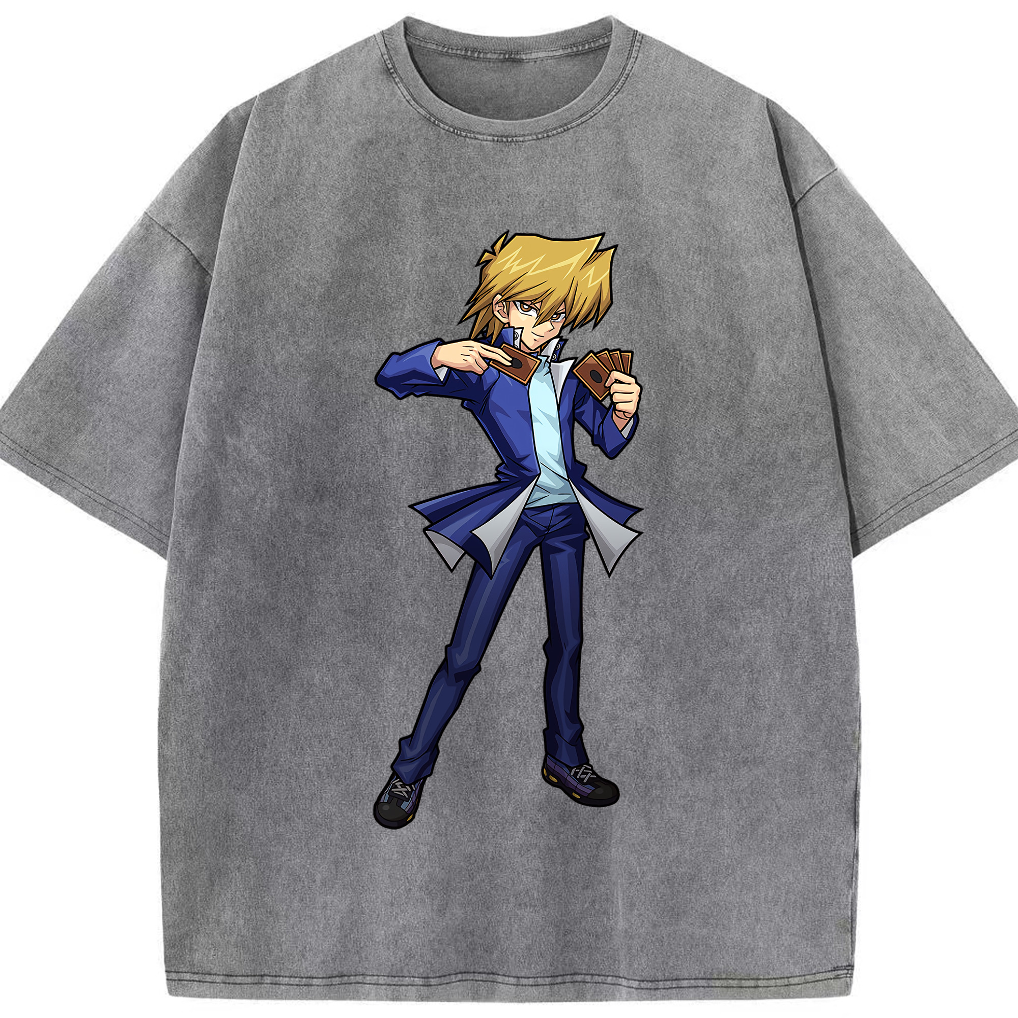 （画像用） 遊☆戯☆王 Yu-Gi-Oh! 綿100% ヴィンテージ風 半袖Tシャツ（フロントプリント）