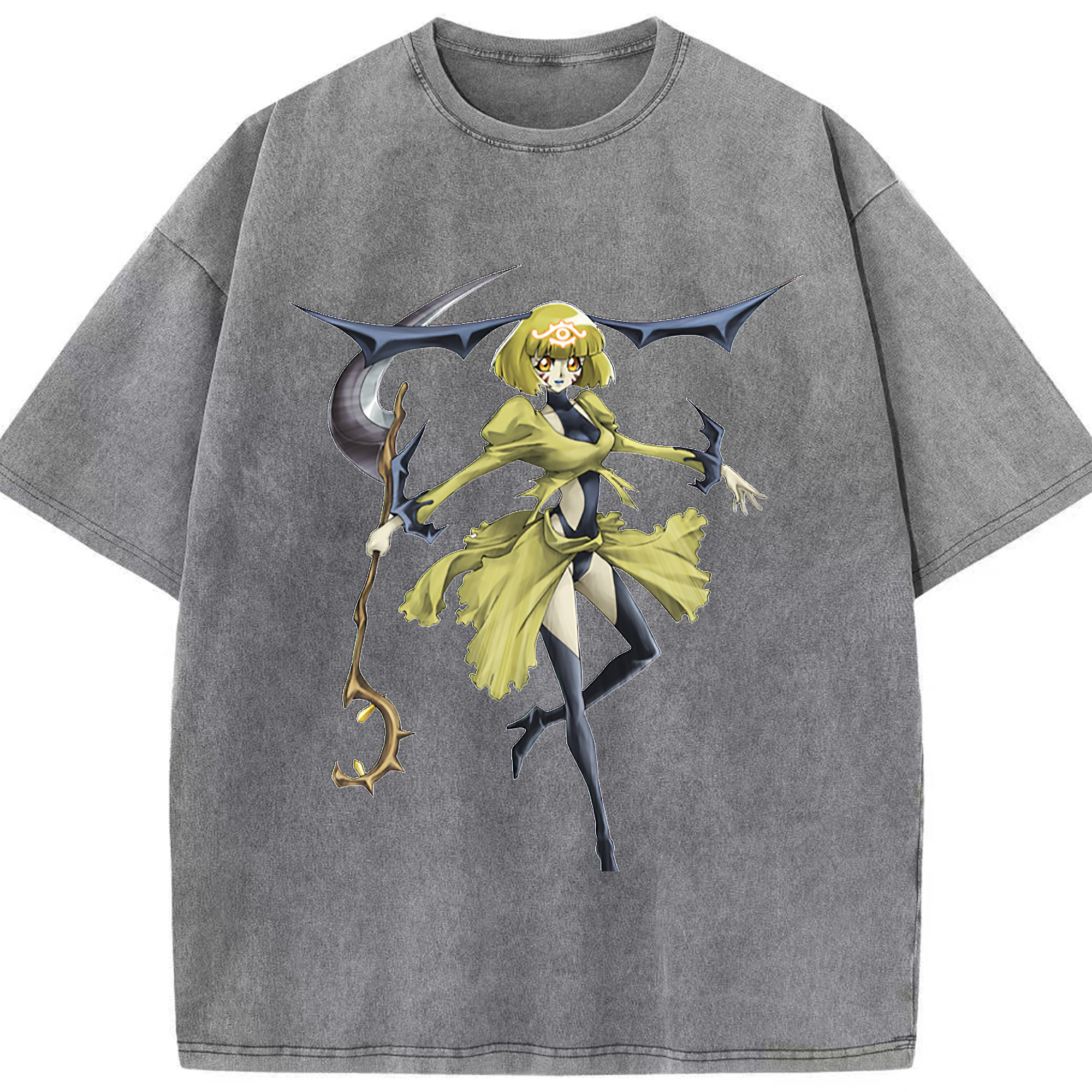 （画像用） 遊☆戯☆王 Yu-Gi-Oh! 綿100% ヴィンテージ風 半袖Tシャツ（フロントプリント）