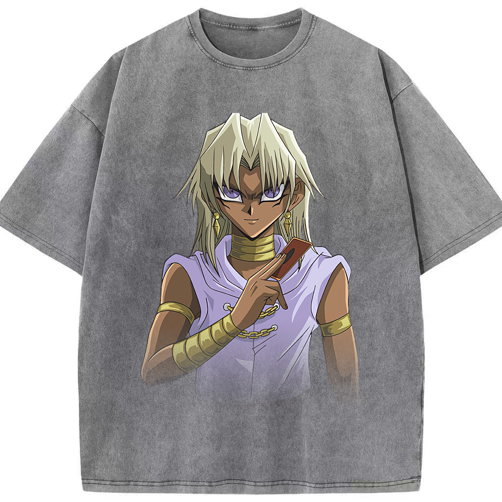 （画像用） 遊☆戯☆王 Yu-Gi-Oh! 綿100% ヴィンテージ風 半袖Tシャツ（フロントプリント）