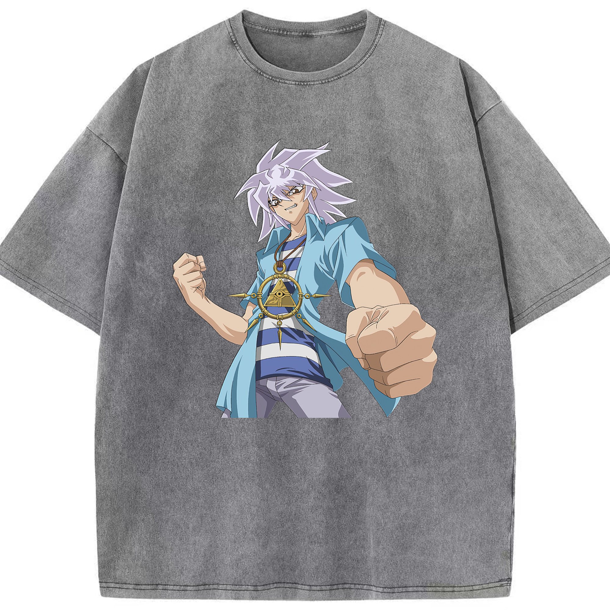 （画像用） 遊☆戯☆王 Yu-Gi-Oh! 綿100% ヴィンテージ風 半袖Tシャツ（フロントプリント）