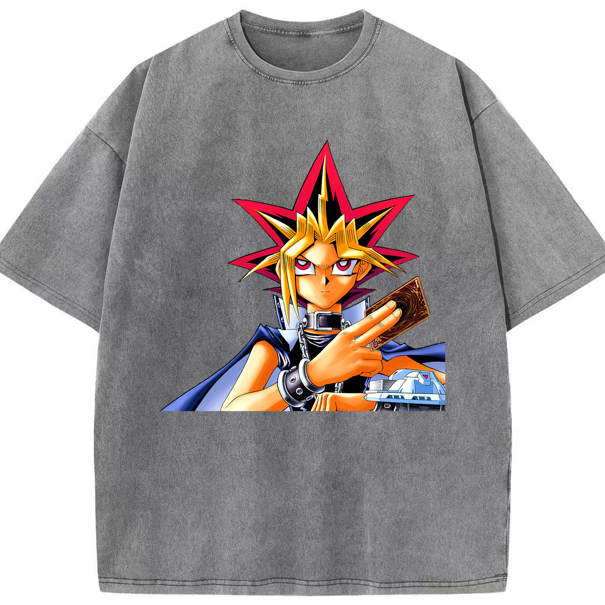（画像用） 遊☆戯☆王 Yu-Gi-Oh! 綿100% ヴィンテージ風 半袖Tシャツ（フロントプリント）