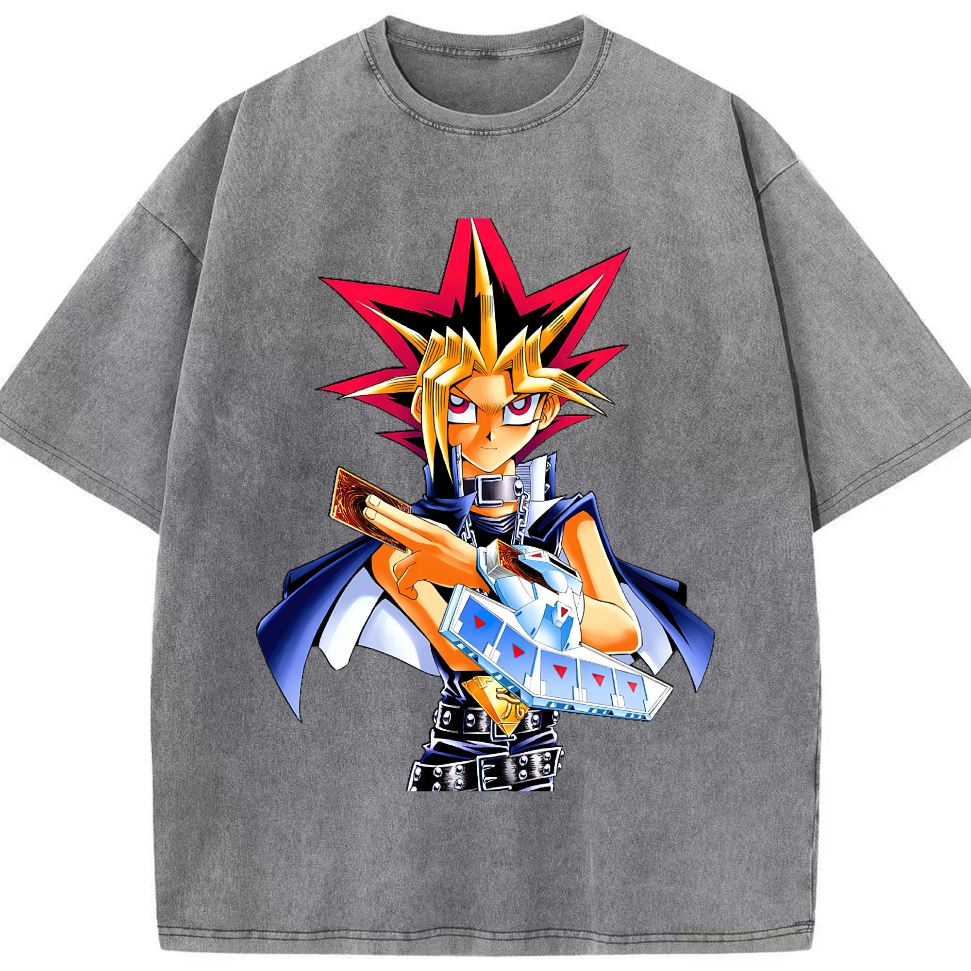 （画像用） 遊☆戯☆王 Yu-Gi-Oh! 綿100% ヴィンテージ風 半袖Tシャツ（フロントプリント）