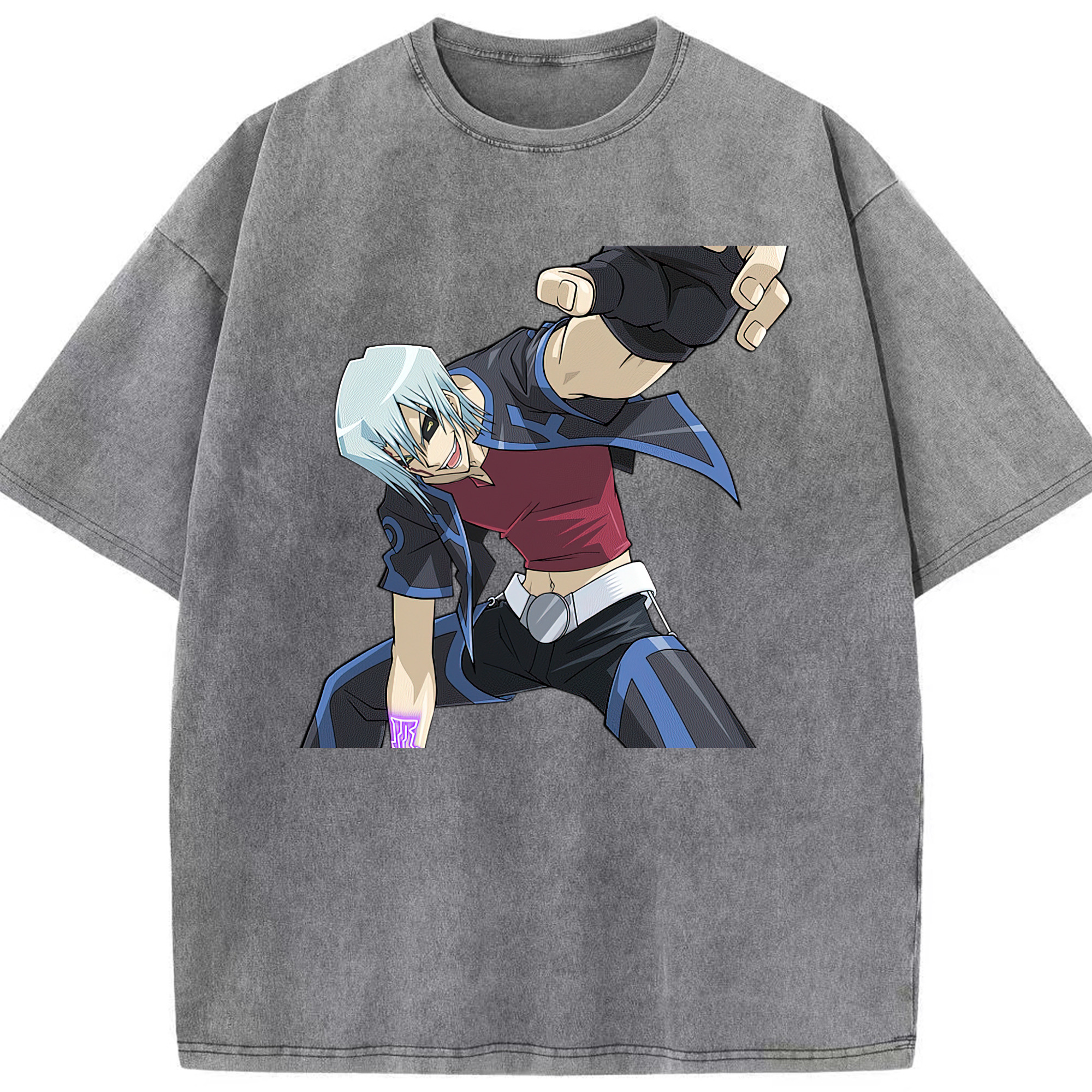 （画像用） 遊☆戯☆王 Yu-Gi-Oh! 綿100% ヴィンテージ風 半袖Tシャツ（フロントプリント）