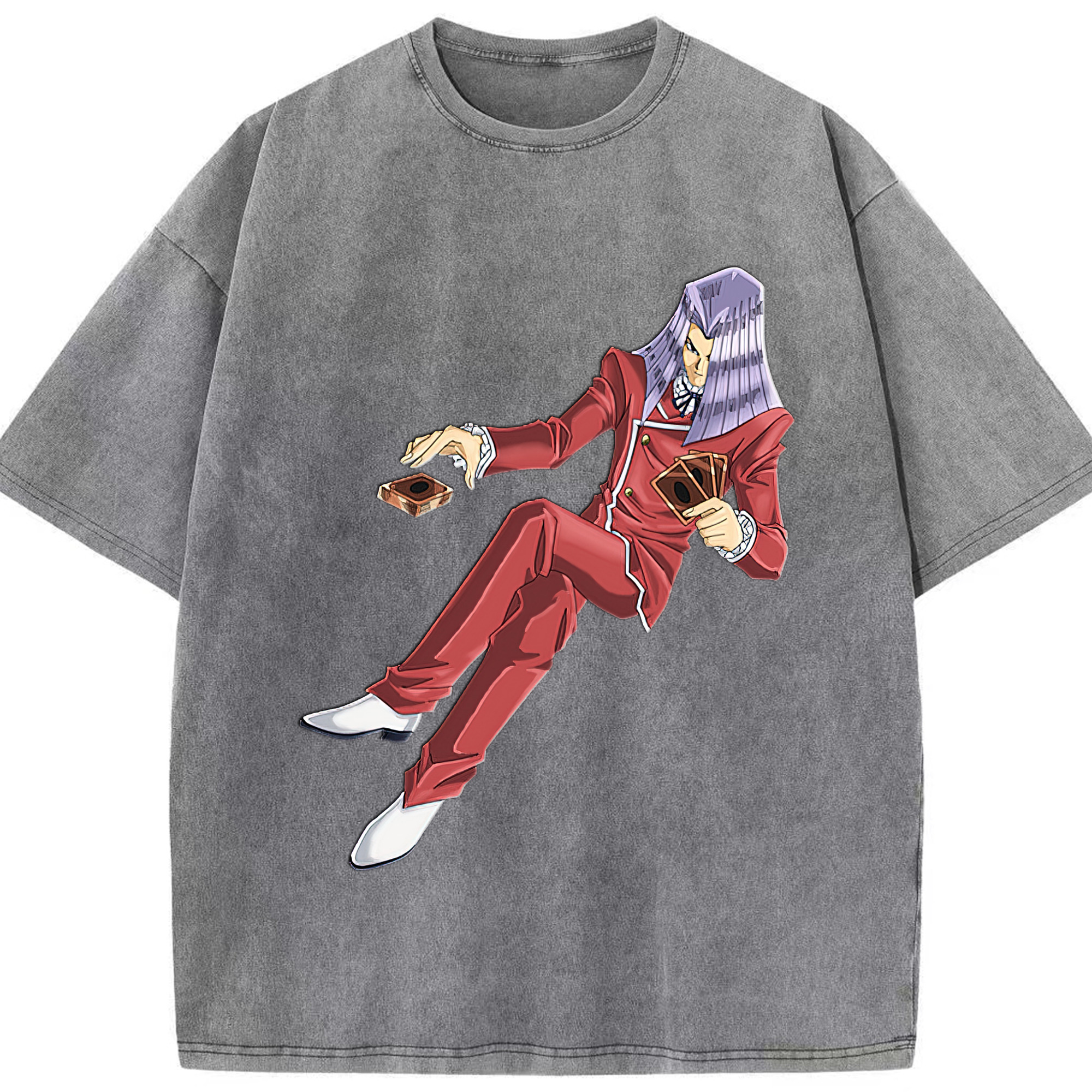 （画像用） 遊☆戯☆王 Yu-Gi-Oh! 綿100% ヴィンテージ風 半袖Tシャツ（フロントプリント）