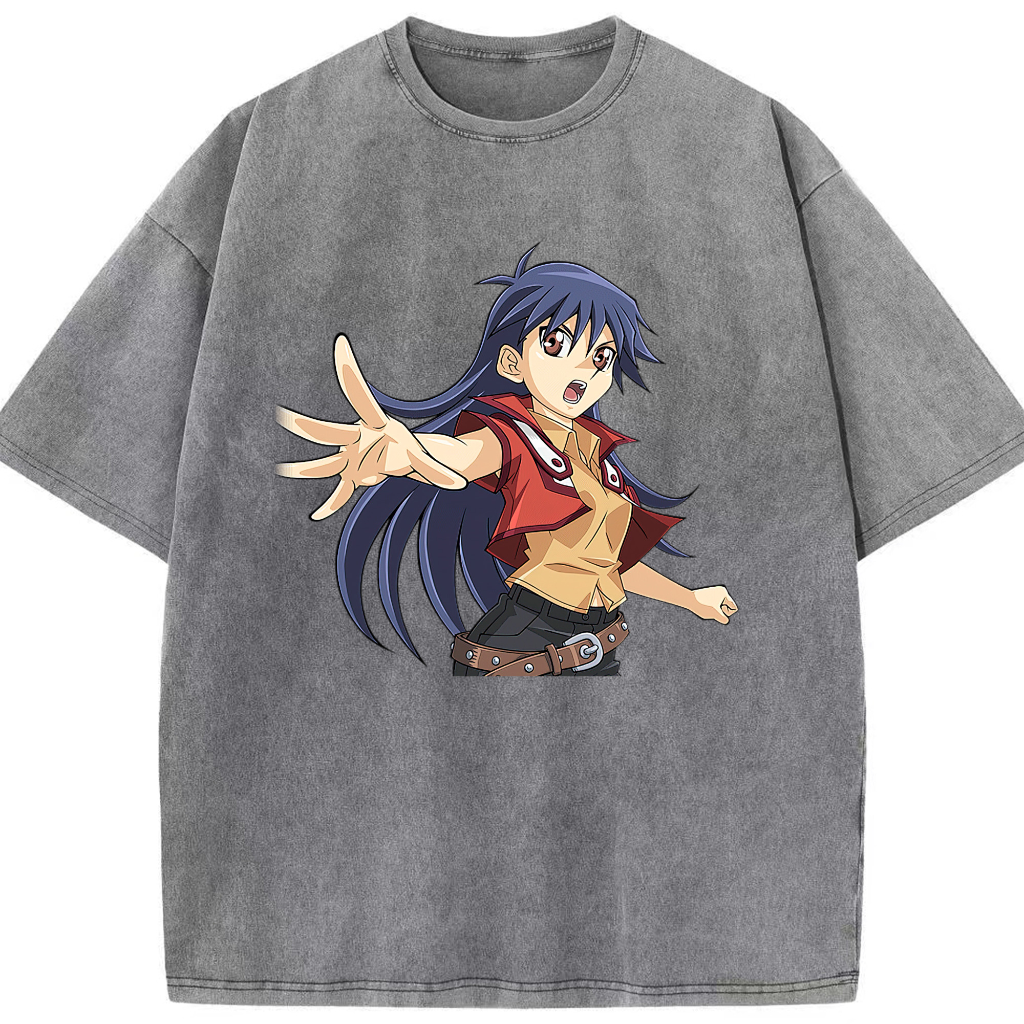（画像用） 遊☆戯☆王 Yu-Gi-Oh! 綿100% ヴィンテージ風 半袖Tシャツ（フロントプリント）