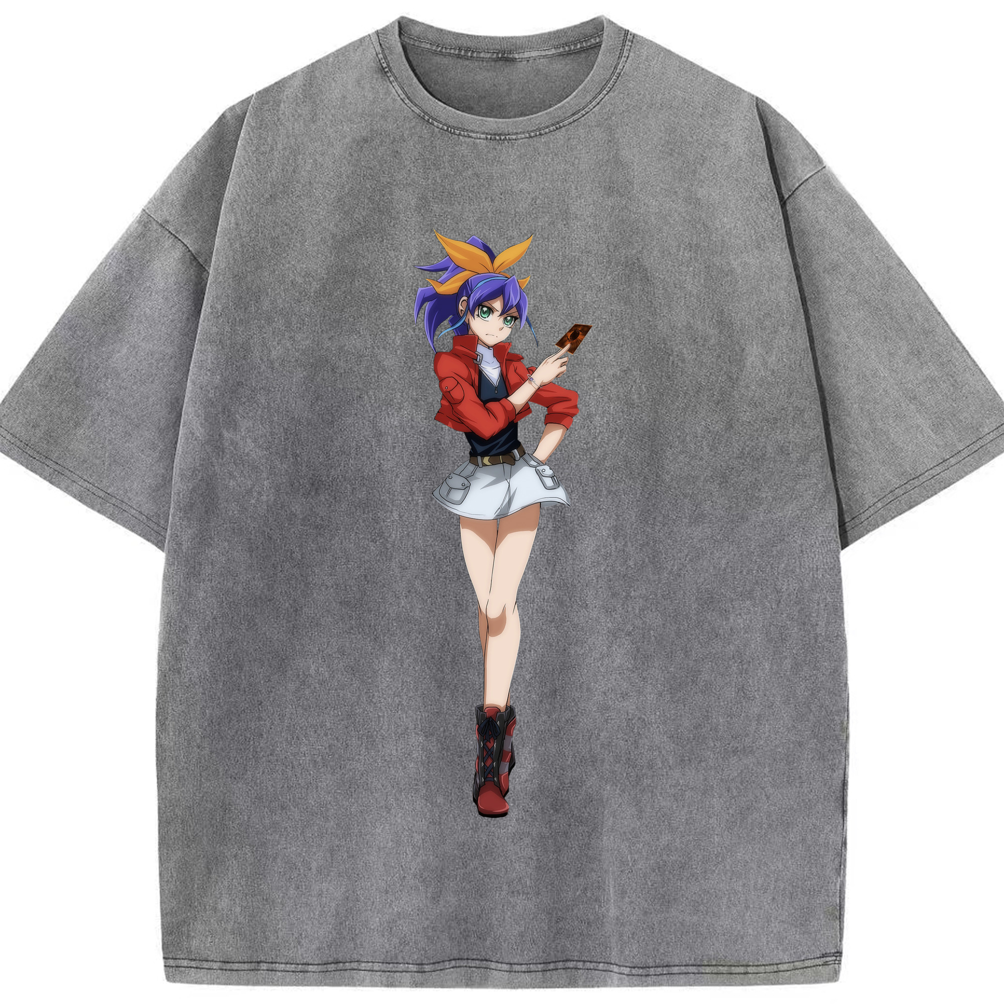 （画像用） 遊☆戯☆王 Yu-Gi-Oh! 綿100% ヴィンテージ風 半袖Tシャツ（フロントプリント）