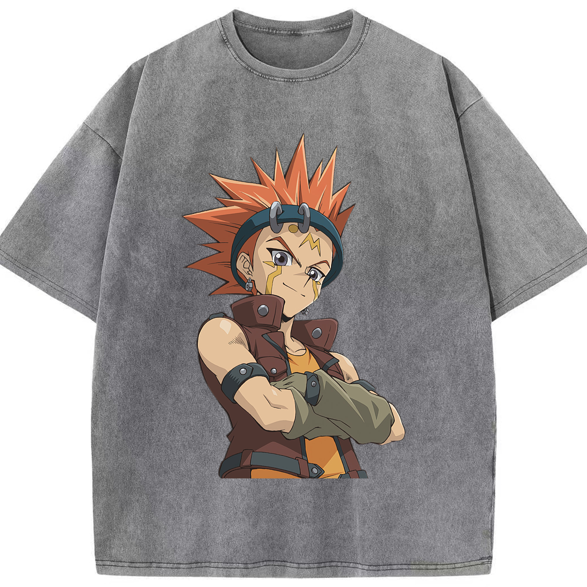 （画像用） 遊☆戯☆王 Yu-Gi-Oh! 綿100% ヴィンテージ風 半袖Tシャツ（フロントプリント）