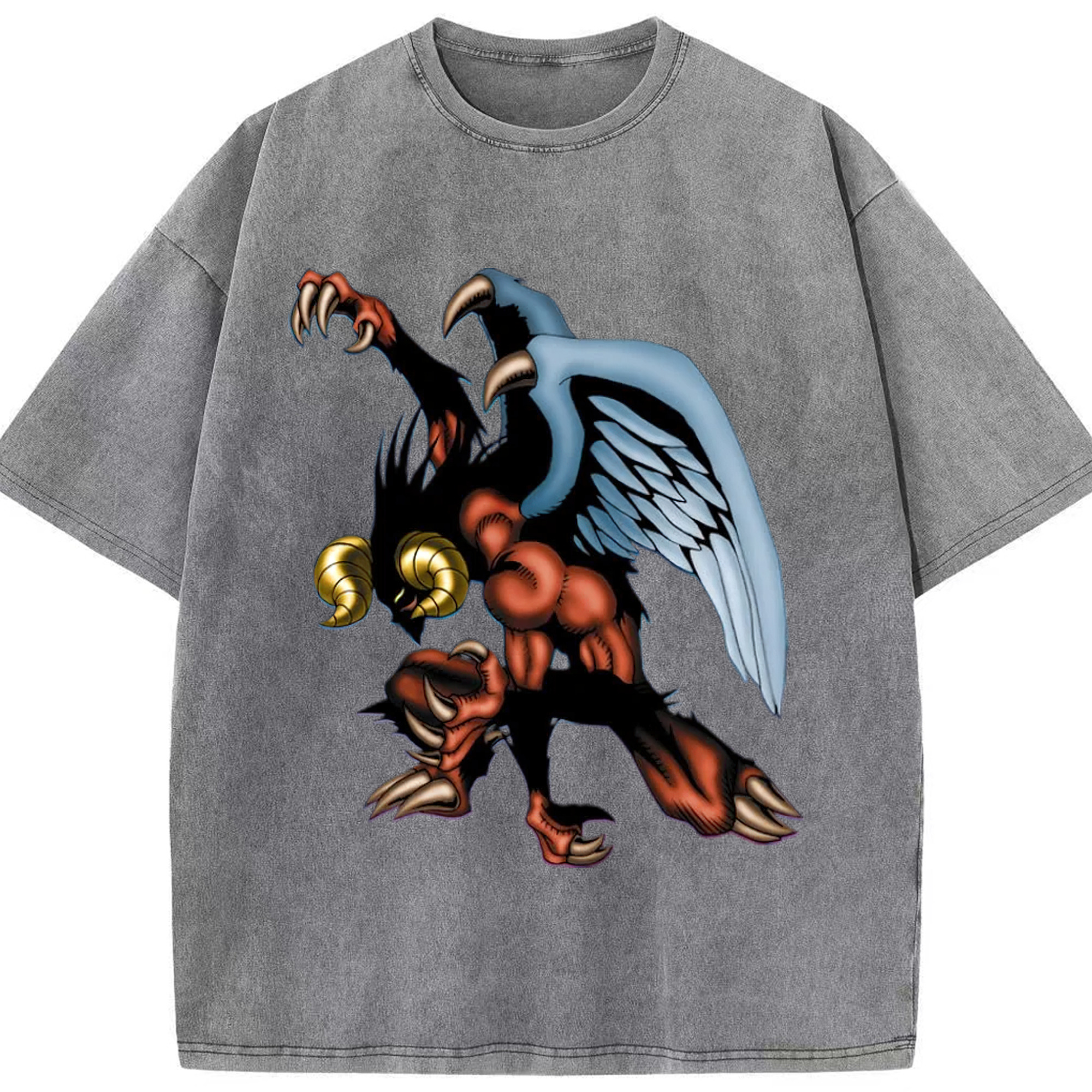 （画像用） 遊☆戯☆王 Yu-Gi-Oh! 綿100% ヴィンテージ風 半袖Tシャツ（フロントプリント）
