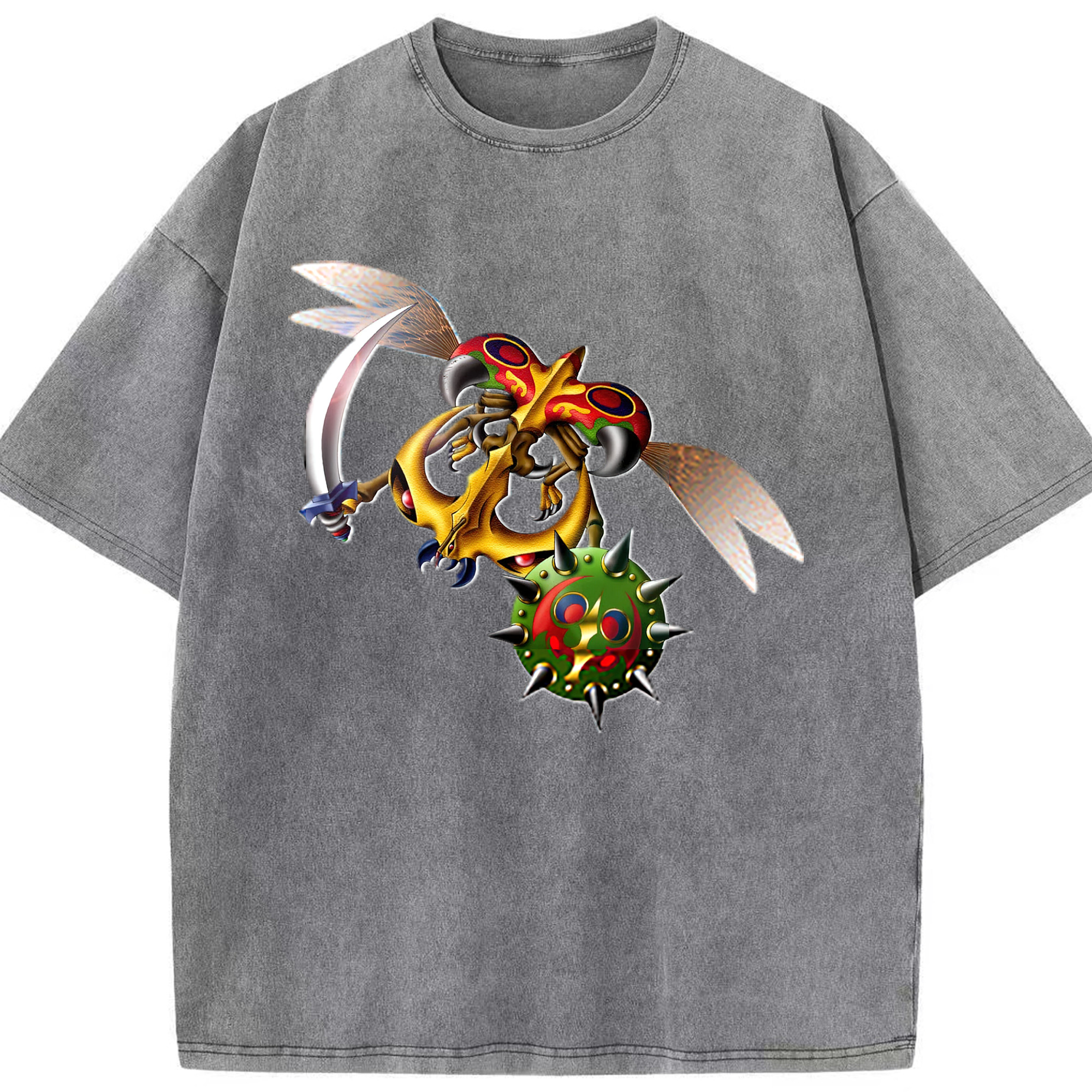 （画像用） 遊☆戯☆王 Yu-Gi-Oh! 綿100% ヴィンテージ風 半袖Tシャツ（フロントプリント）